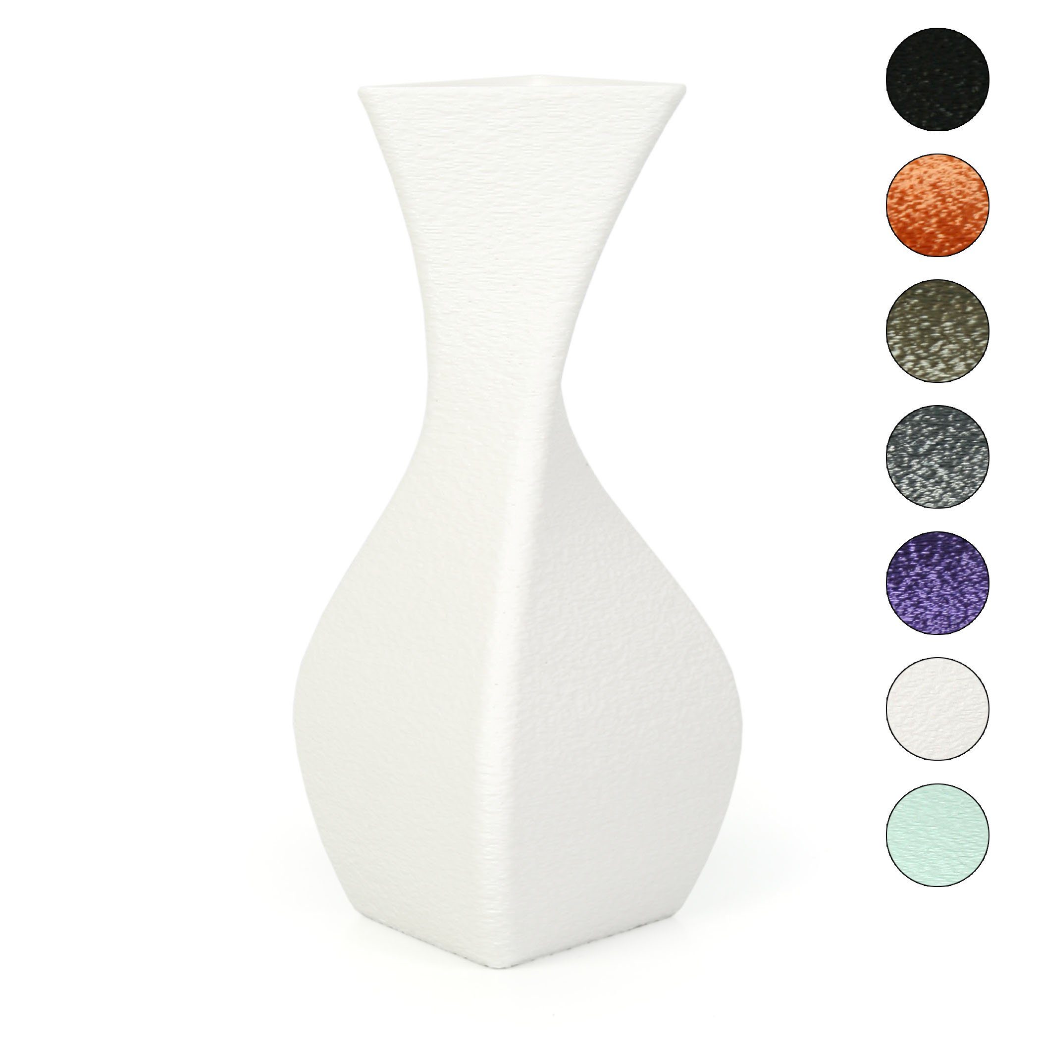 Kreative Feder Dekovase Designer Vase – Dekorative Blumenvase aus Bio-Kunststoff, aus nachwachsenden Rohstoffen; wasserdicht & bruchsicher White