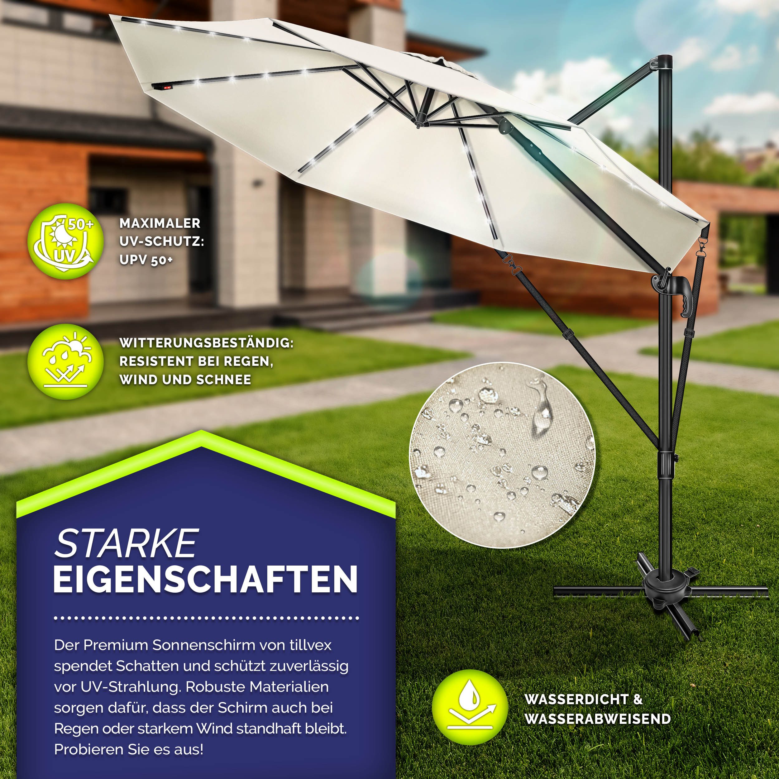 tillvex Sonnenschirm tillvex® Premium Alu Sonnenschirm günstig online kaufen