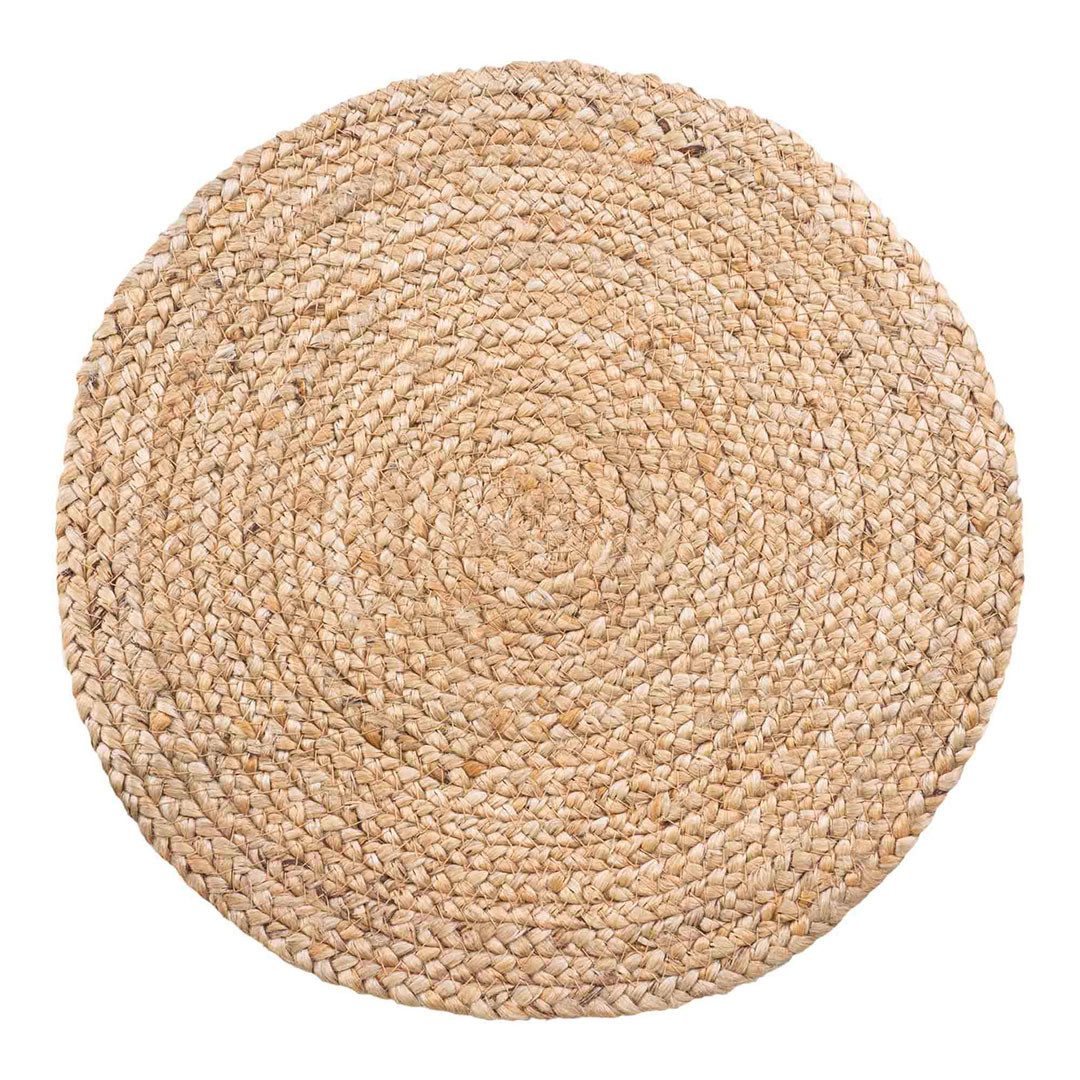 Plaid Bombay Platzsets Ø38cm, Set von 4 Natur., House Nordic