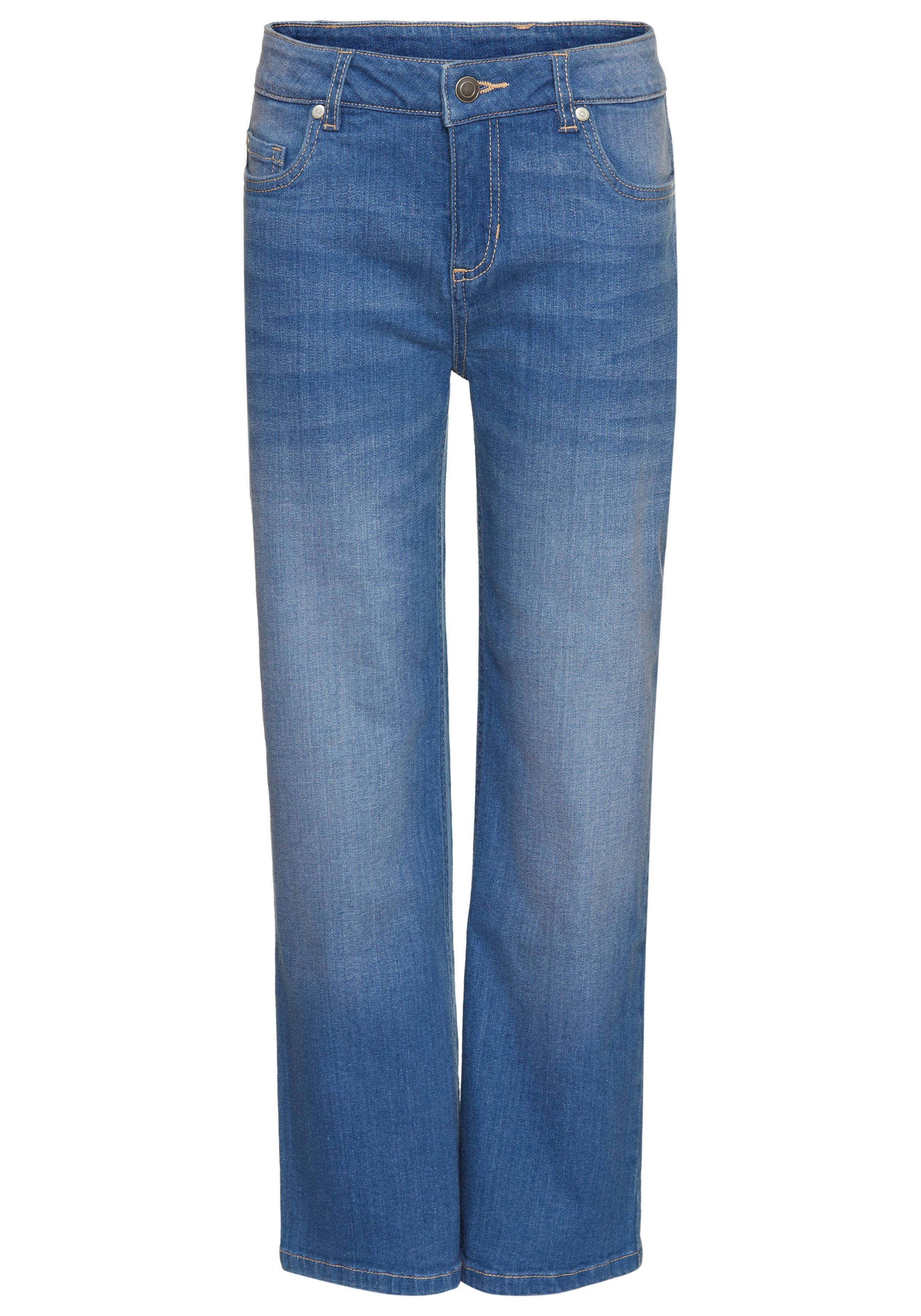 Loose-fit-Jeans Mädchenjeans in weiter Form