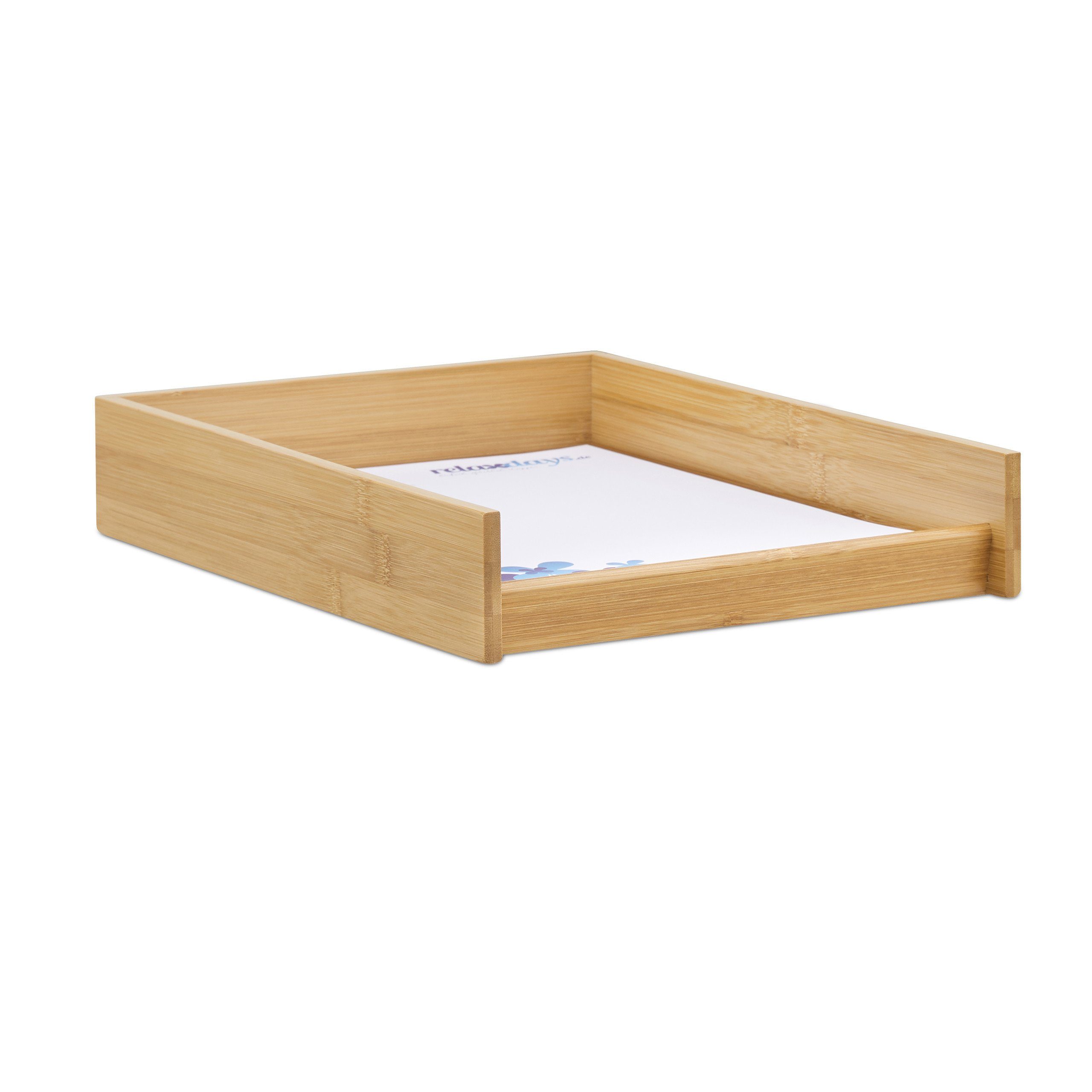 relaxdays Briefablage Dokumentenablage Holz (1-St)