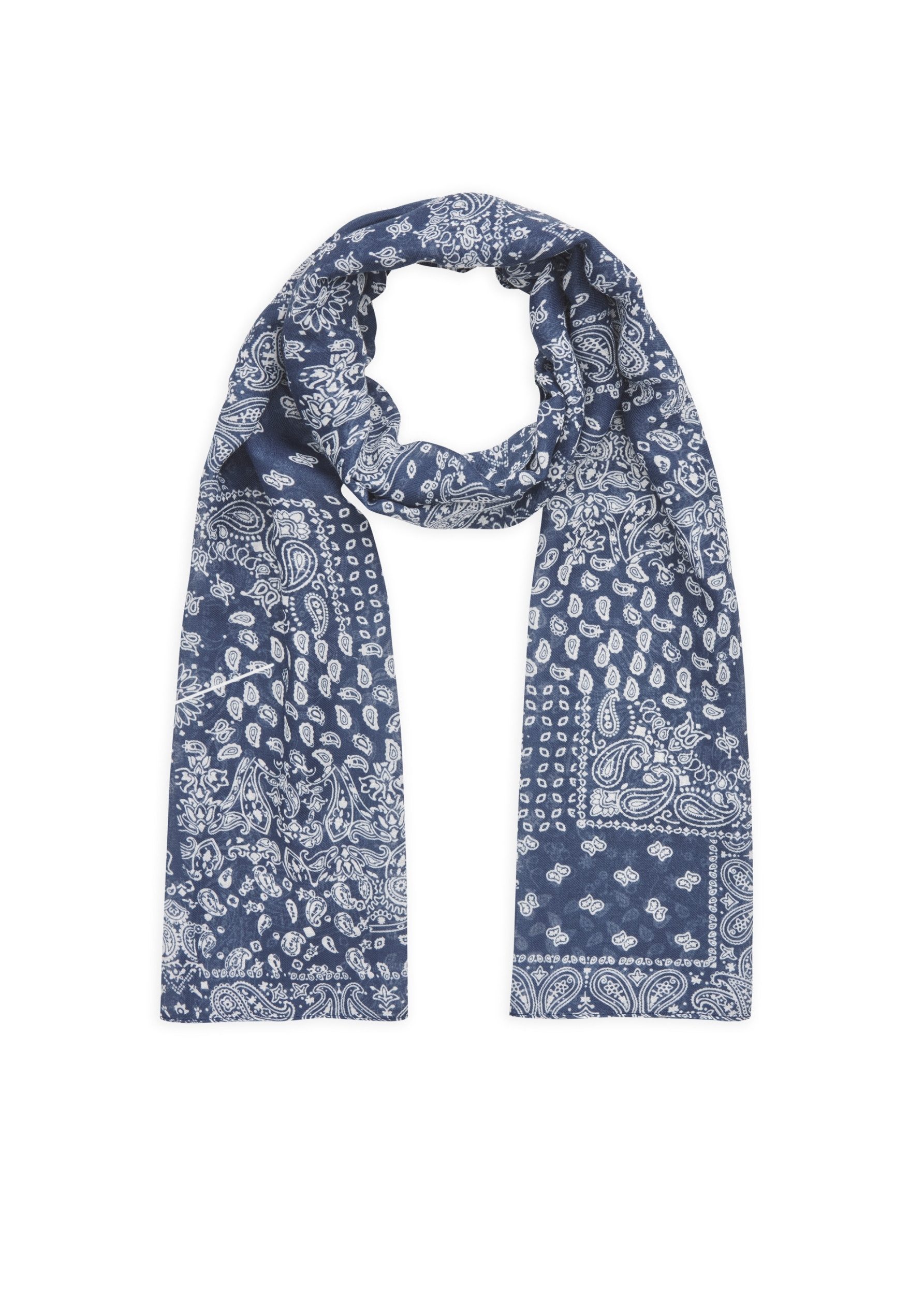 Codello Halstuch PRINTED SCARF RECYCLED POLYESTER BANDANAPRINT blau-55X180CM, blau