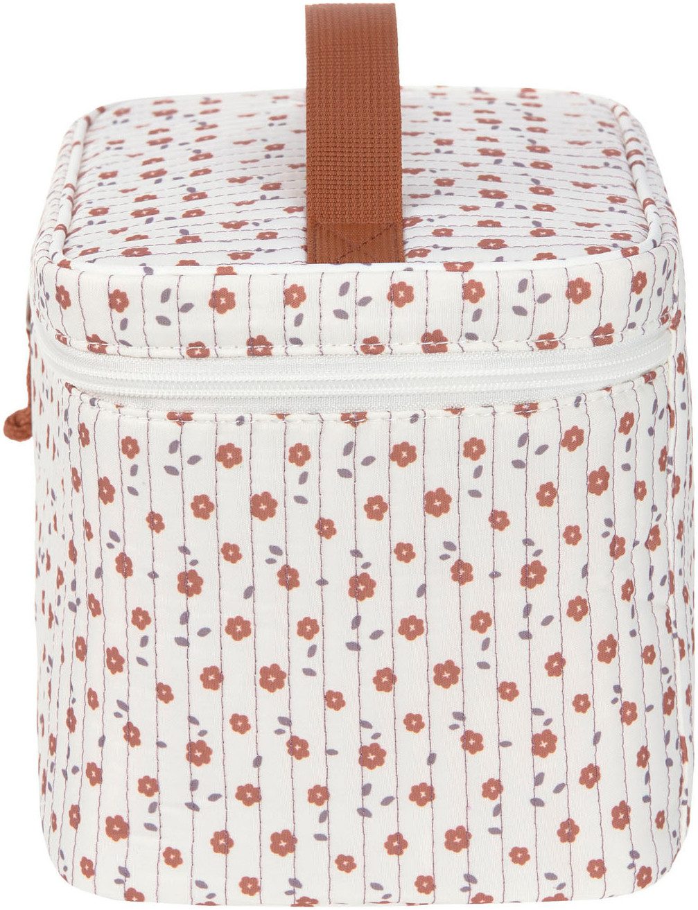 LÄSSIG Wickeltasche Flowers White, Wickeltisch Organizer, PETA-approved vegan