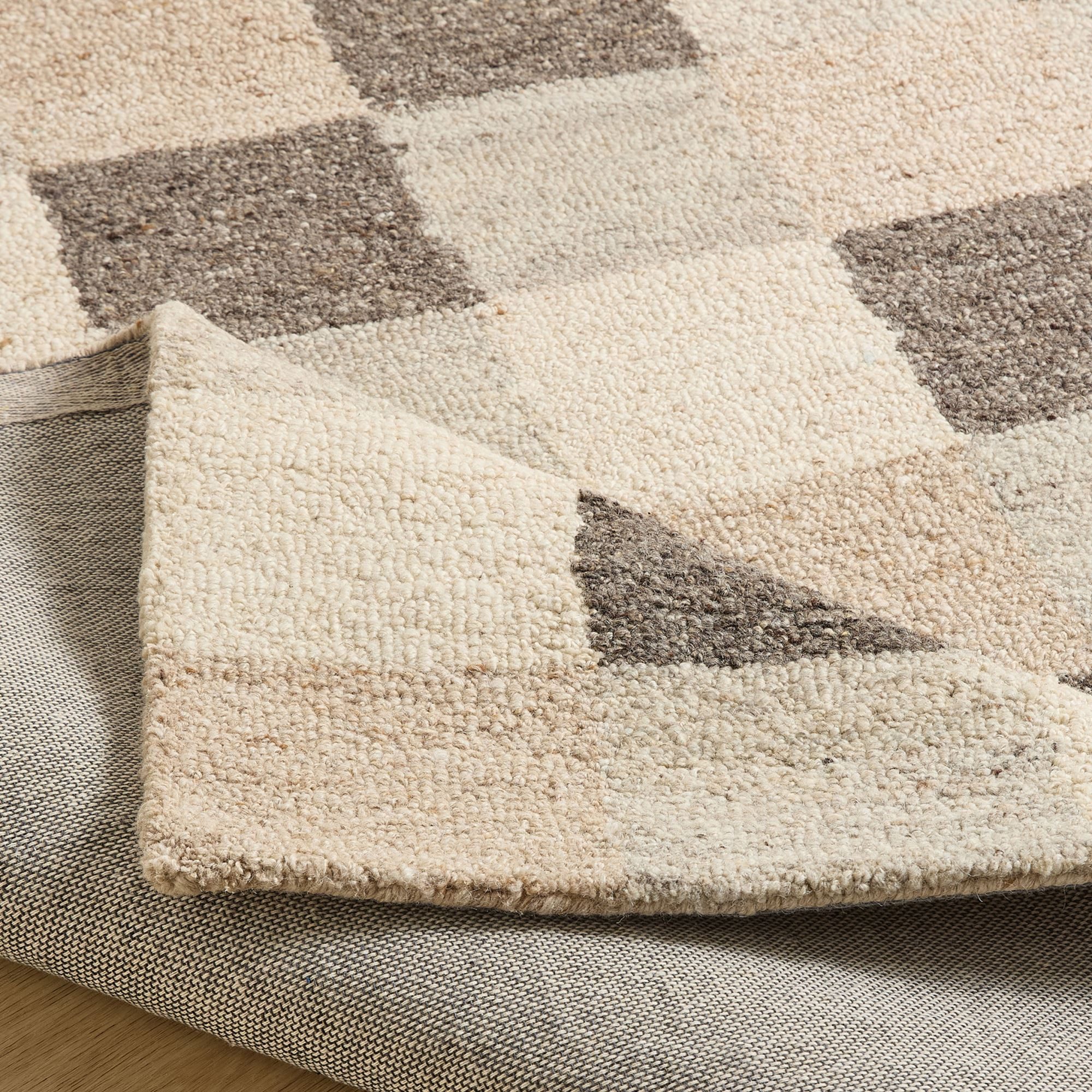 Natur Pur Teppich Natur Loop - handgetufteter moderner Wollteppich kariert, Rechteckig, moderner Handtuftteppich