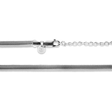 Sprezzi Fashion Silberkette Herren Halskette Silber Snake Schlangen Stil aus 925 Silber, Silber, robust, Details, handmade, verstellbar