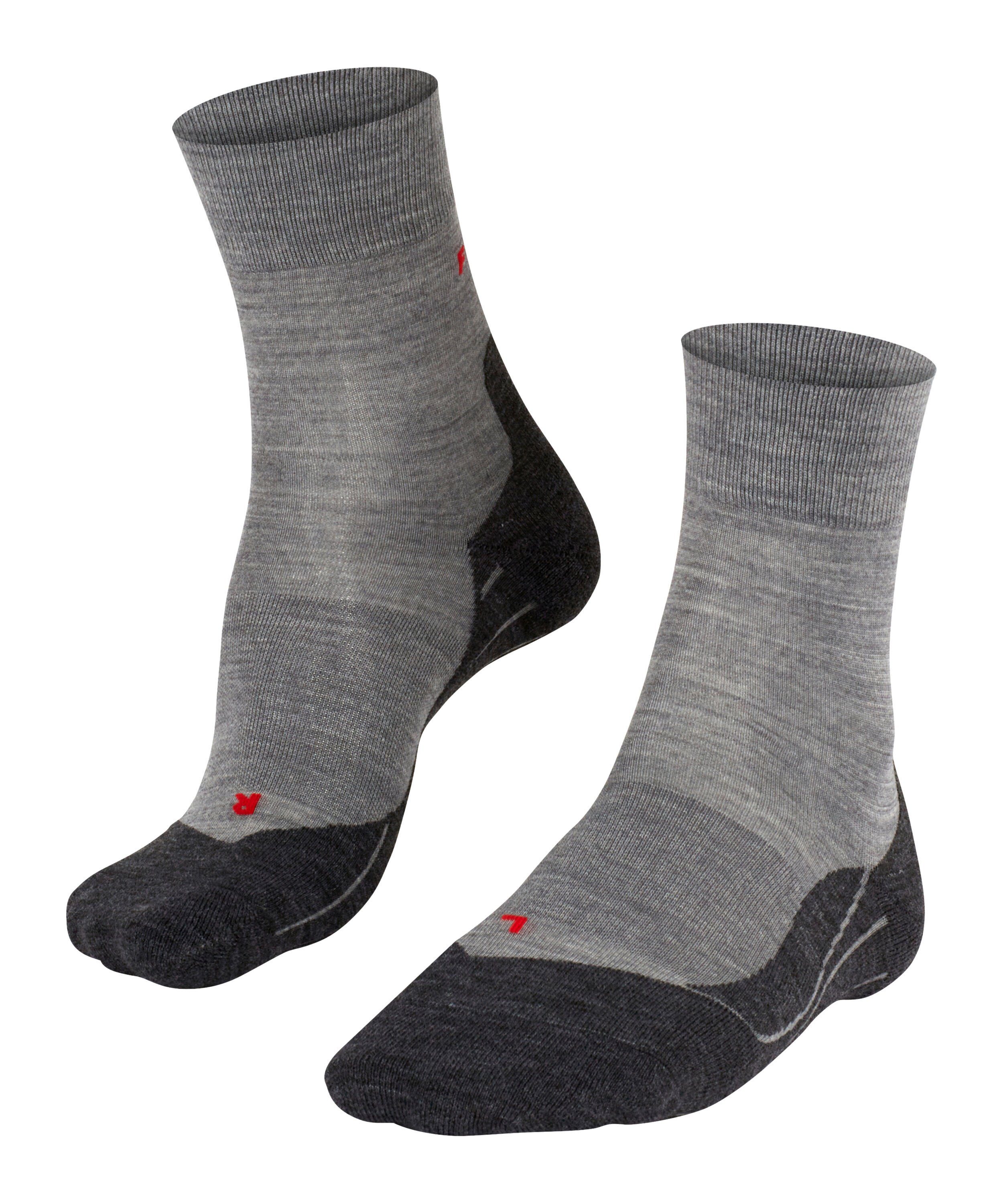 FALKE Laufsocken RU4 Endurance Wool (1-Paar) leichte Laufsocke mit mittlerer Polsterung light grey mel. (3830) | Socken