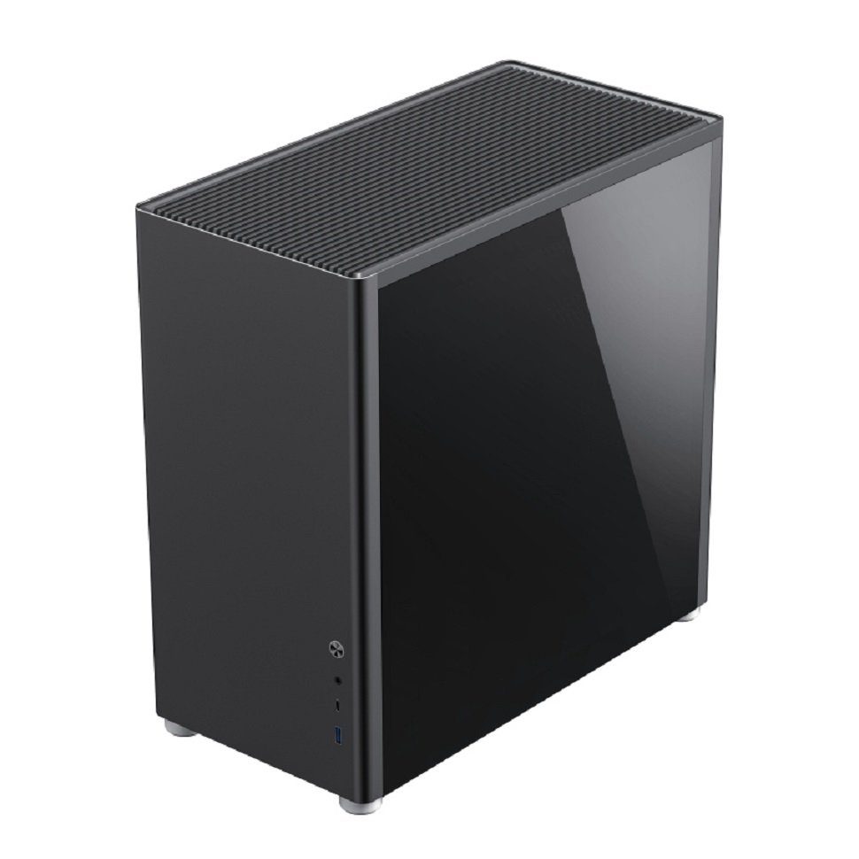 COIL PC-Gehäuse Spark Pro, Mid-Tower ATX, gehärtetes Glas, vertikaler Luftstromkanal, (Staubfilter: Boden- und Oberseite mit Staubfilter), Gehärtetes Glas, MIDI-Tower, ATX, Grafikkartenlänge: 355 mm