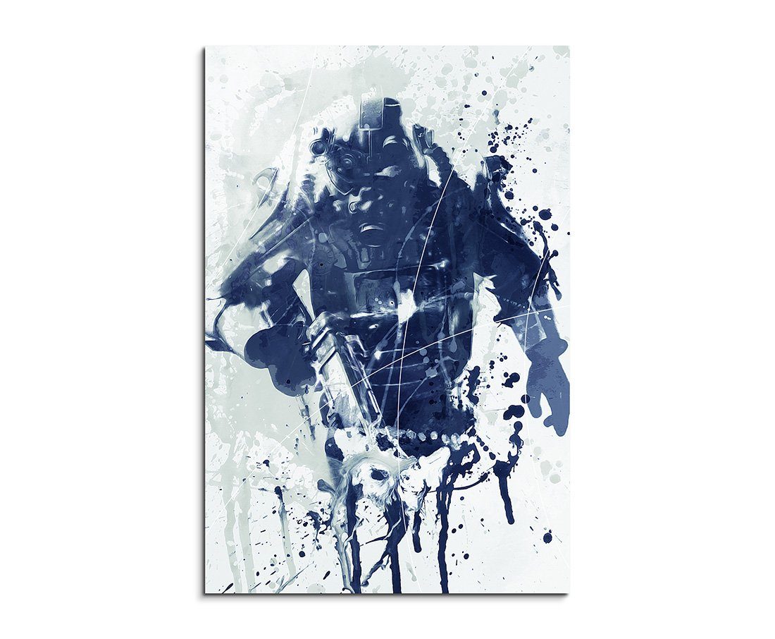 Sinus Art Leinwandbild Fallout Game Art 90x60cm Aquarell Art Leinwandbild