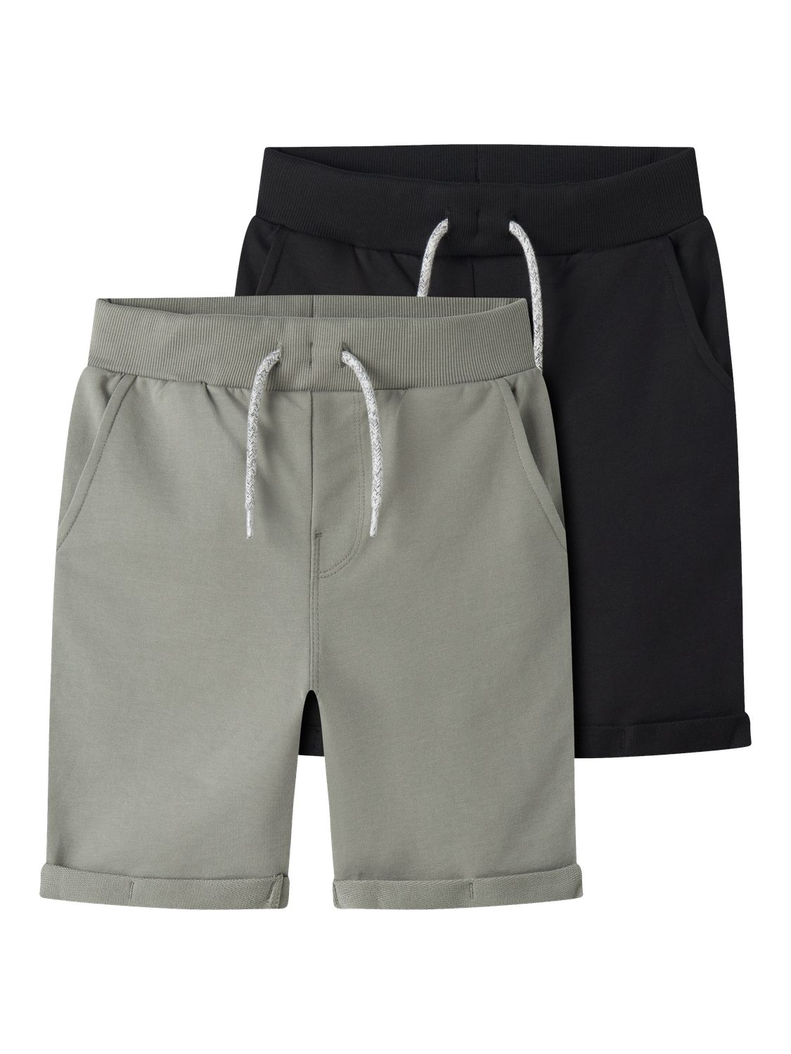 Name It Sweatshorts NKMVERMO 2P LONG SWE SHORTS UNB F NOOS (Packung, 2-tlg) Baumwolle