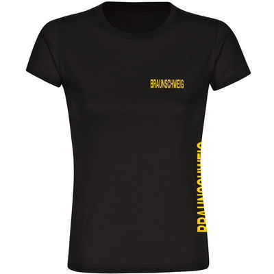 multifanshop T-Shirt Damen Braunschweig - Brust & Seite - Frauen