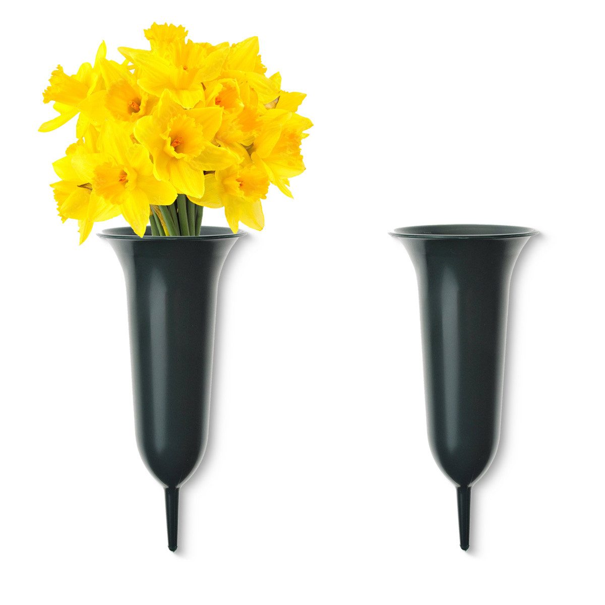 matches21 HOME & HOBBY Dekovase Trichter Grab-Vasen mit Erdspieß frostsiche günstig online kaufen