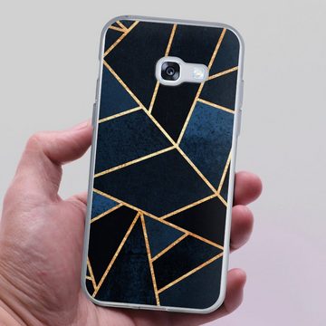 DeinDesign Handyhülle Navy Stone Gold Print, Silikon Hülle, Bumper Case, Handy Schutzhülle, Smartphone Cover Elisabeth Fredriksson Dreiecke Abstrakt