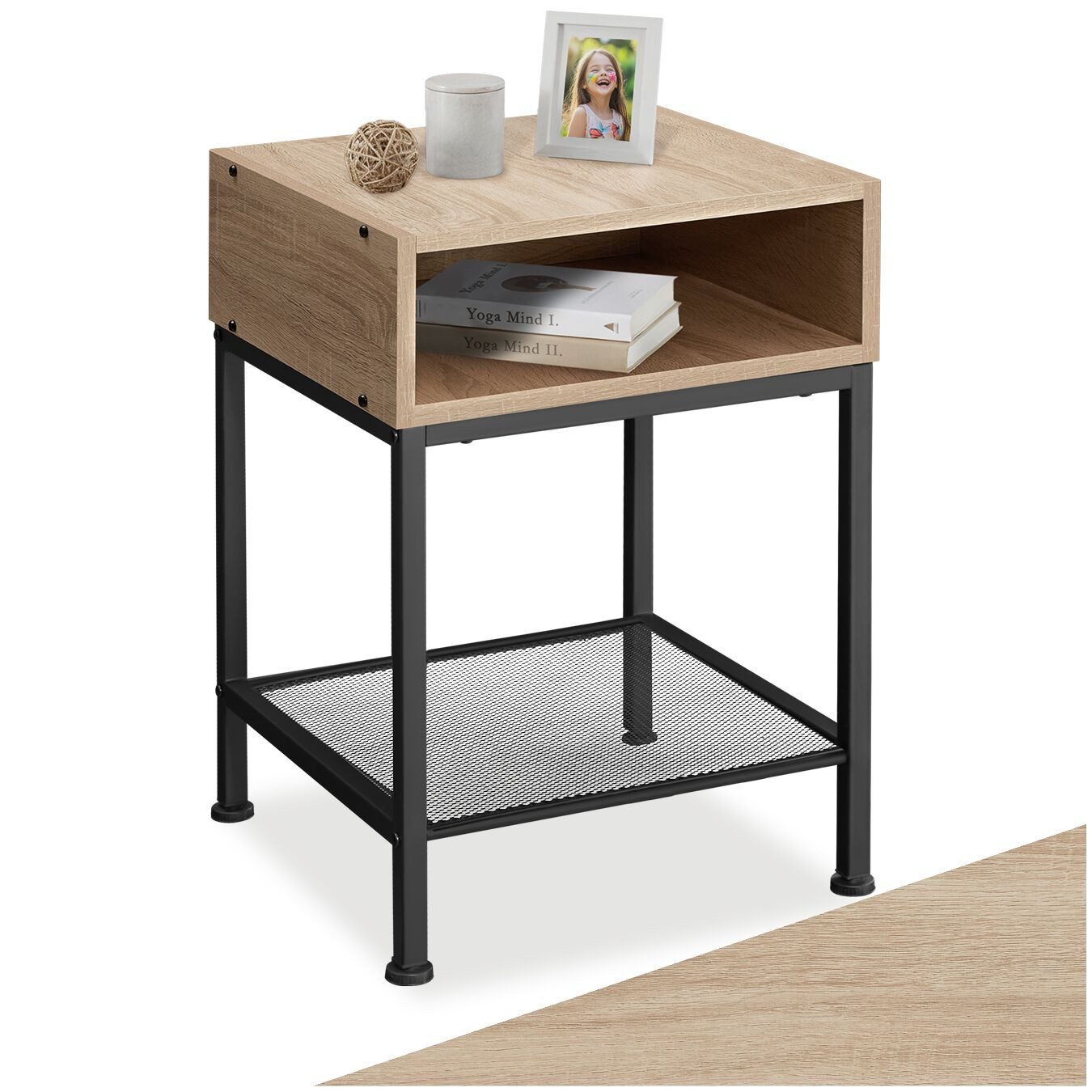 tectake Nachttisch Beistelltisch Harlow 40,5x40,5x59cm (1-St., günstig online kaufen