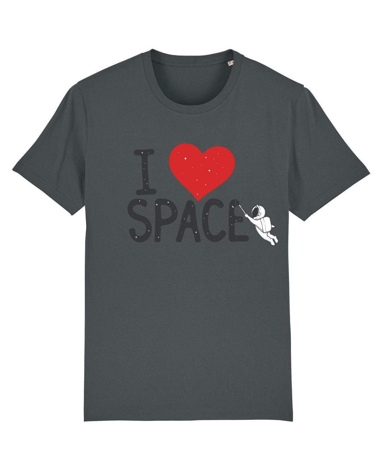love space wat? antrazit Print-Shirt Apparel I (1-tlg)
