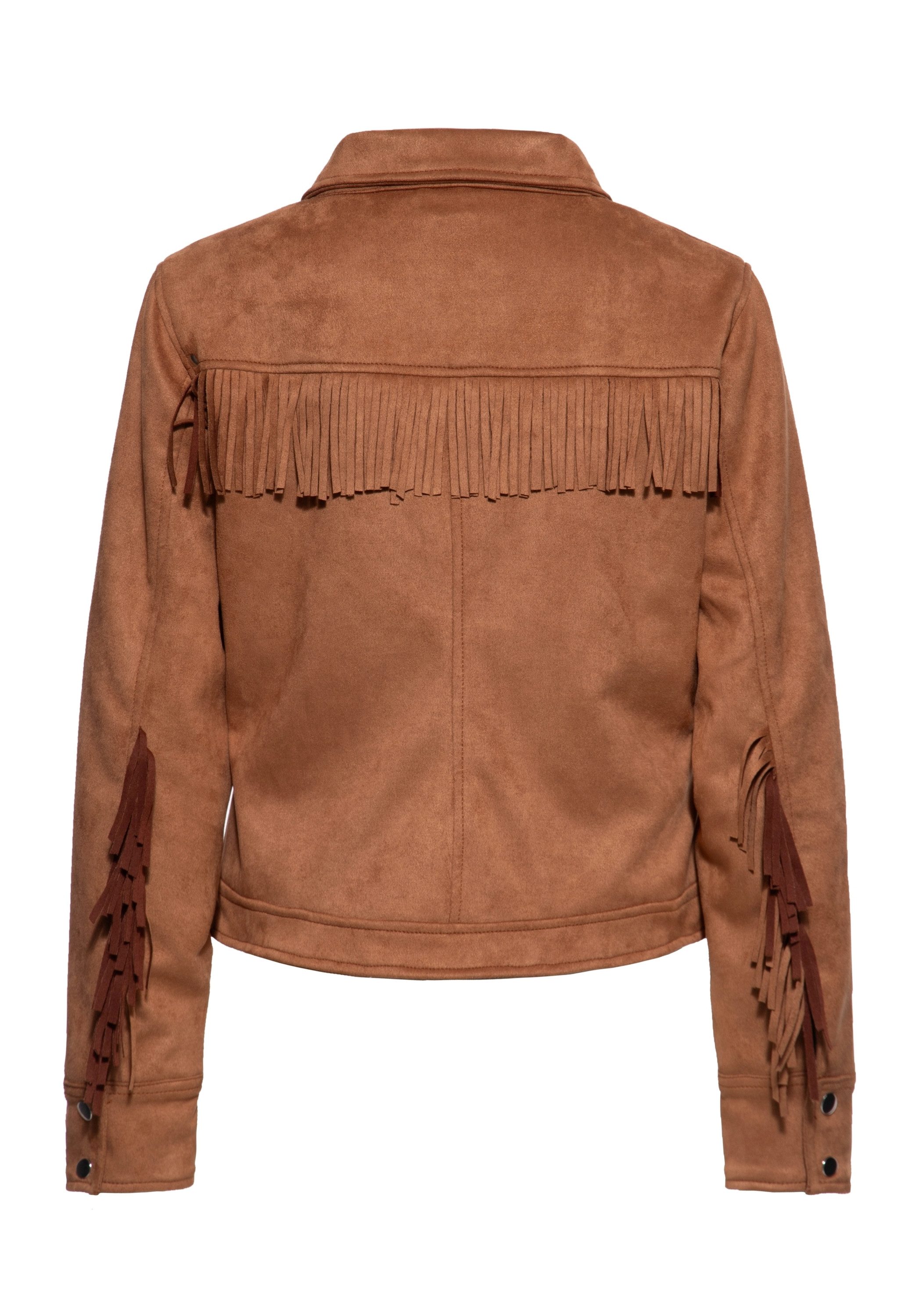 QueenKerosin Collegejacke (1-St) mit Fransen