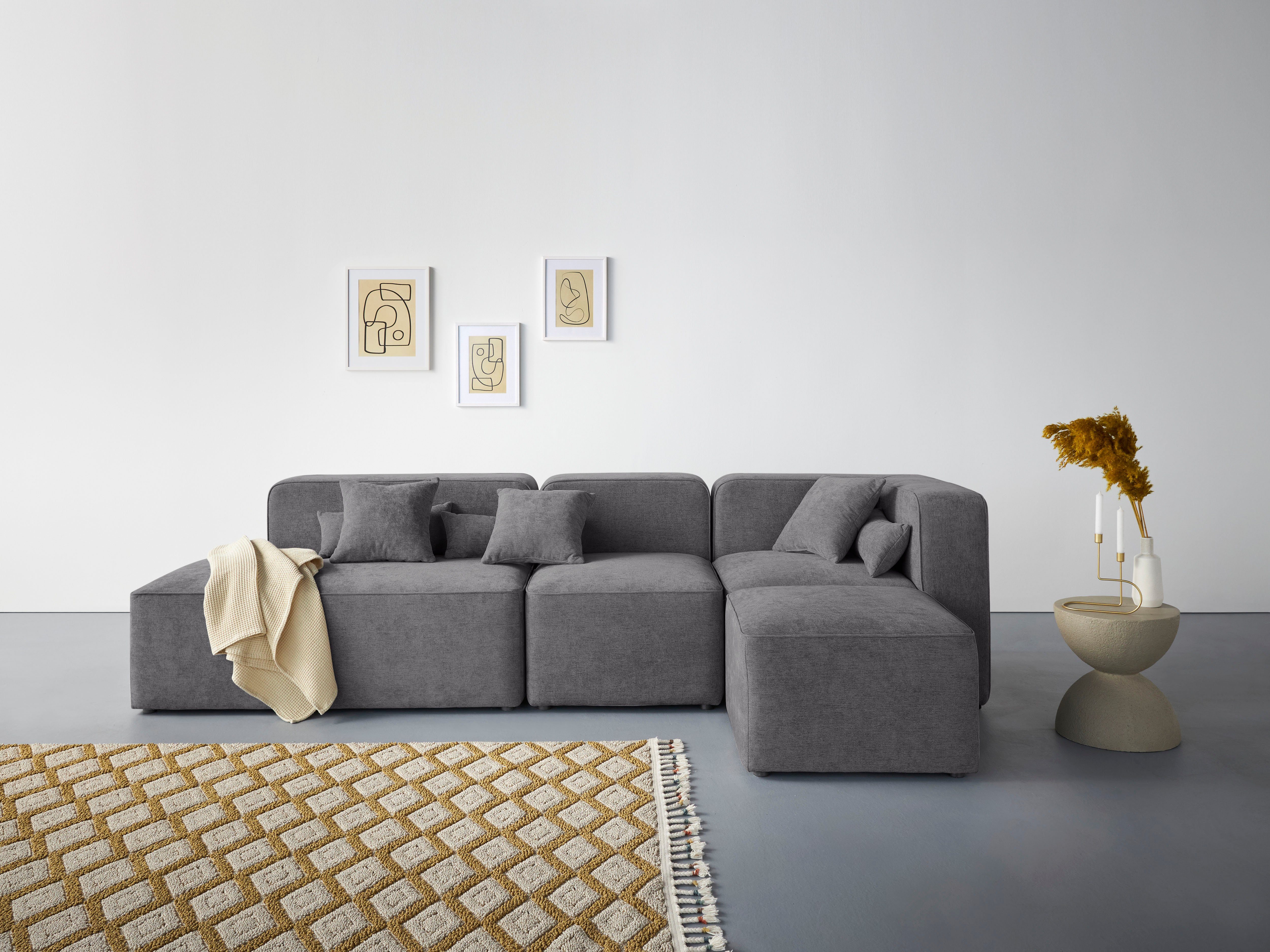 Home affaire Ecksofa Sundstrup L-Form, Modulserie, individuelle Zusammenstellung