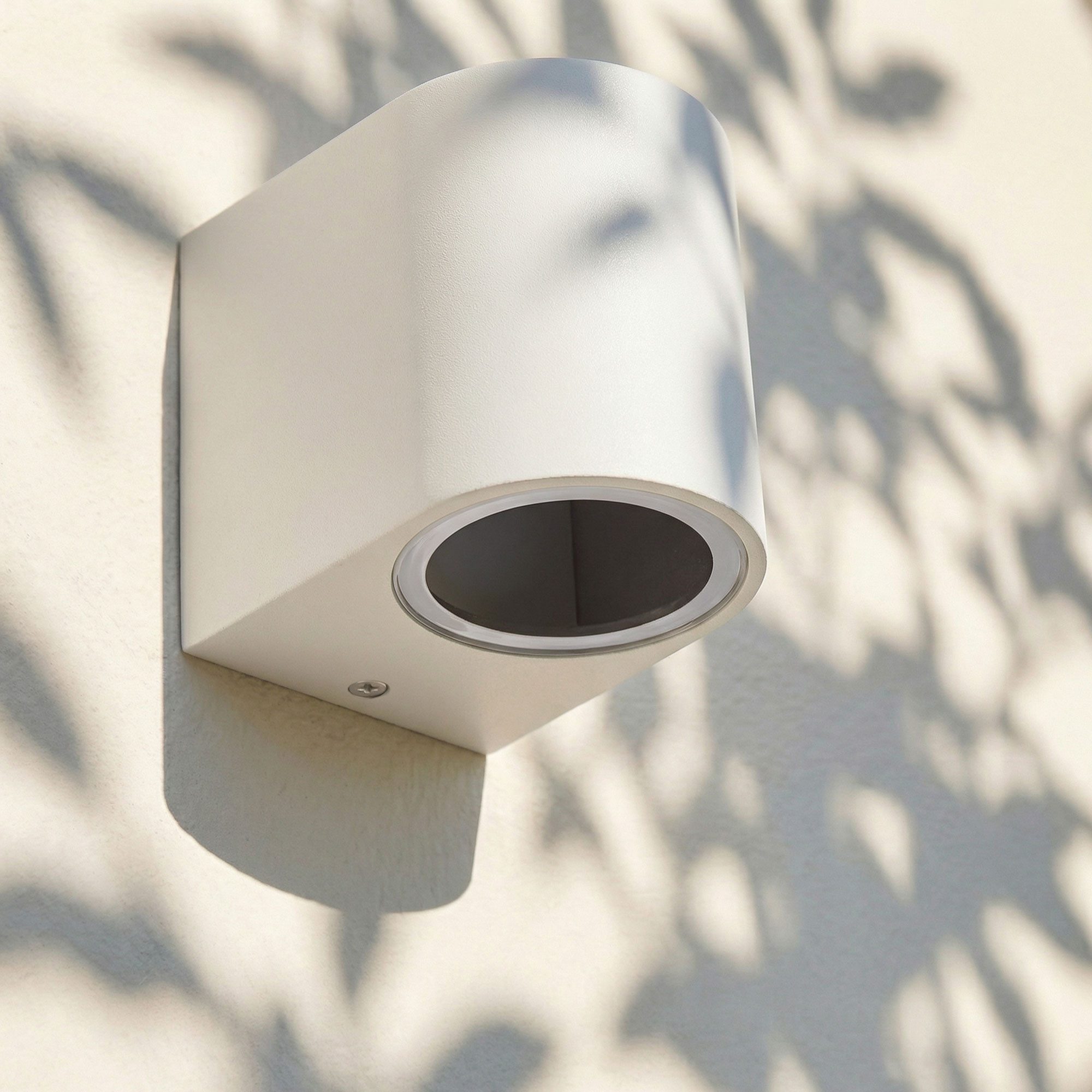 Maxkomfort Außen-Wandleuchte Up & Down Wandlampe GU10, schwarz/weiß/silber, IP44, 1 bis 2-flammig, ohne Leuchtmittel, Modern, IP44 - wetterfest, exkl. Leuchtmittel