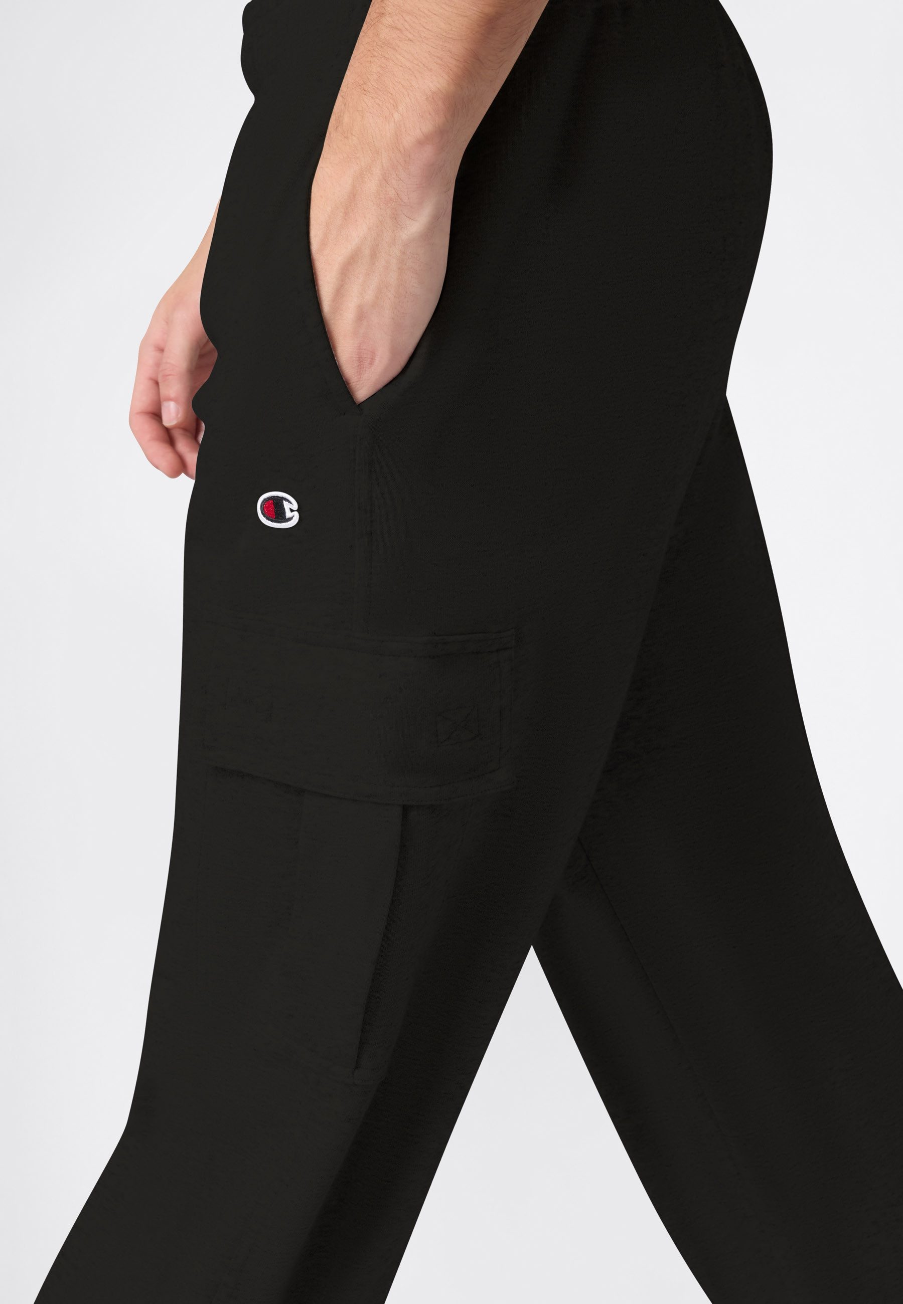 Champion Jogginghose ICONS Terry Cargo Pants ohne Verschluss, aus Baumwolle und Polyester, auch in großen Größen