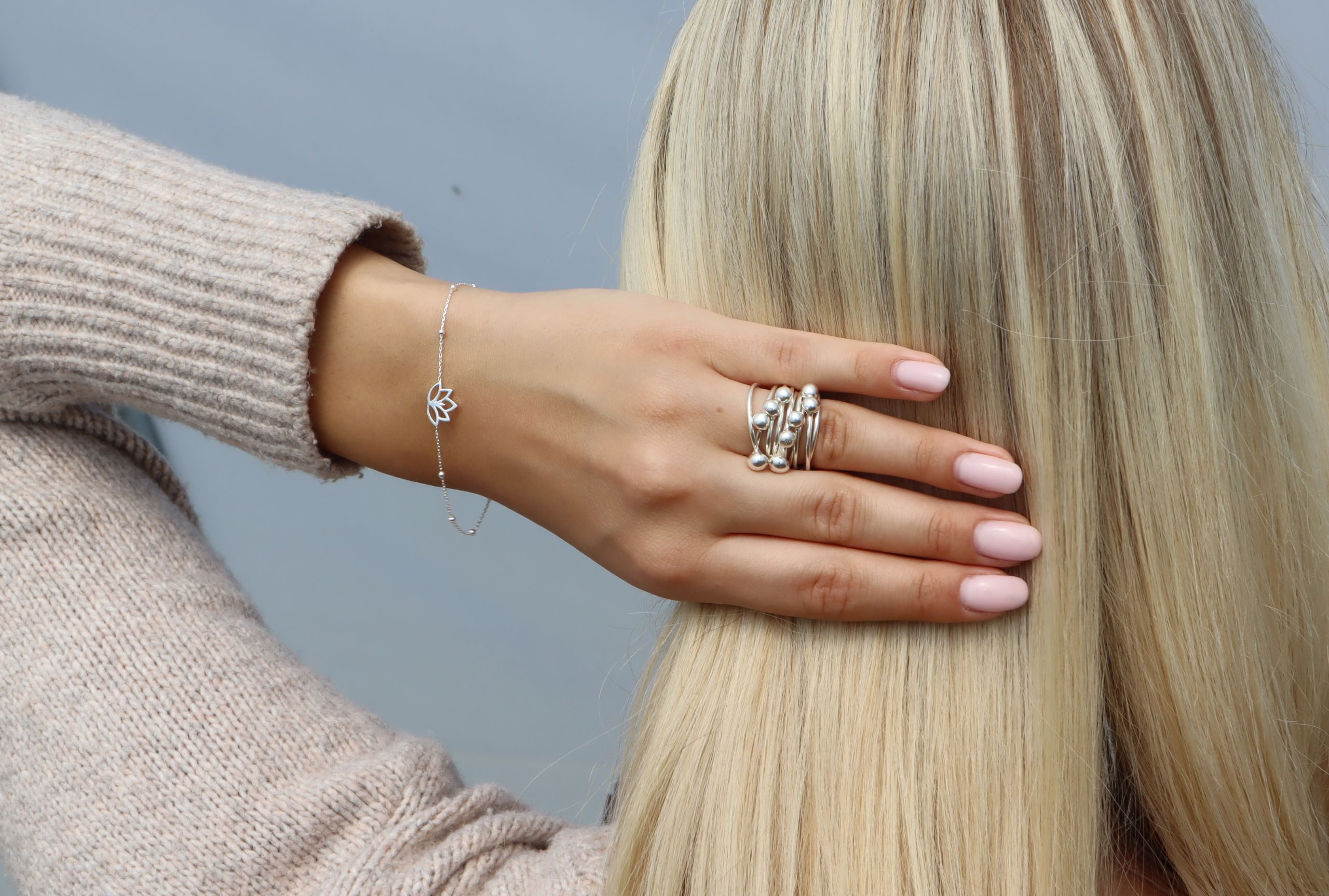 SILBERMOOS Silberarmband Feines Lotusblüten-Armband, 925 Sterling günstig online kaufen