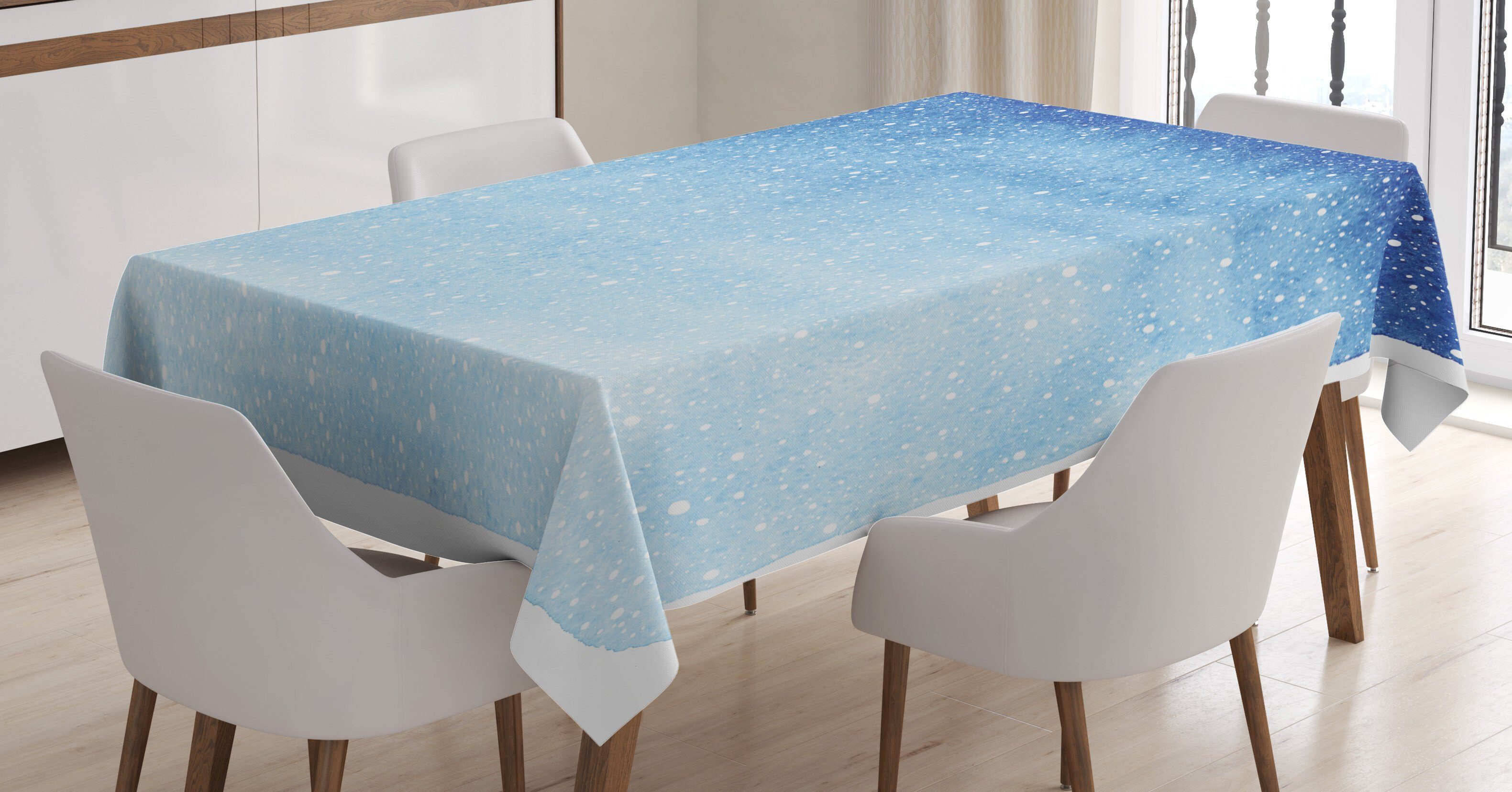 Abakuhaus Tischdecke Farbfest Waschbar Für den Außen Bereich geeignet Klare Farben, Winter Aquarell-Schatten Weihnachten | Tischdecken