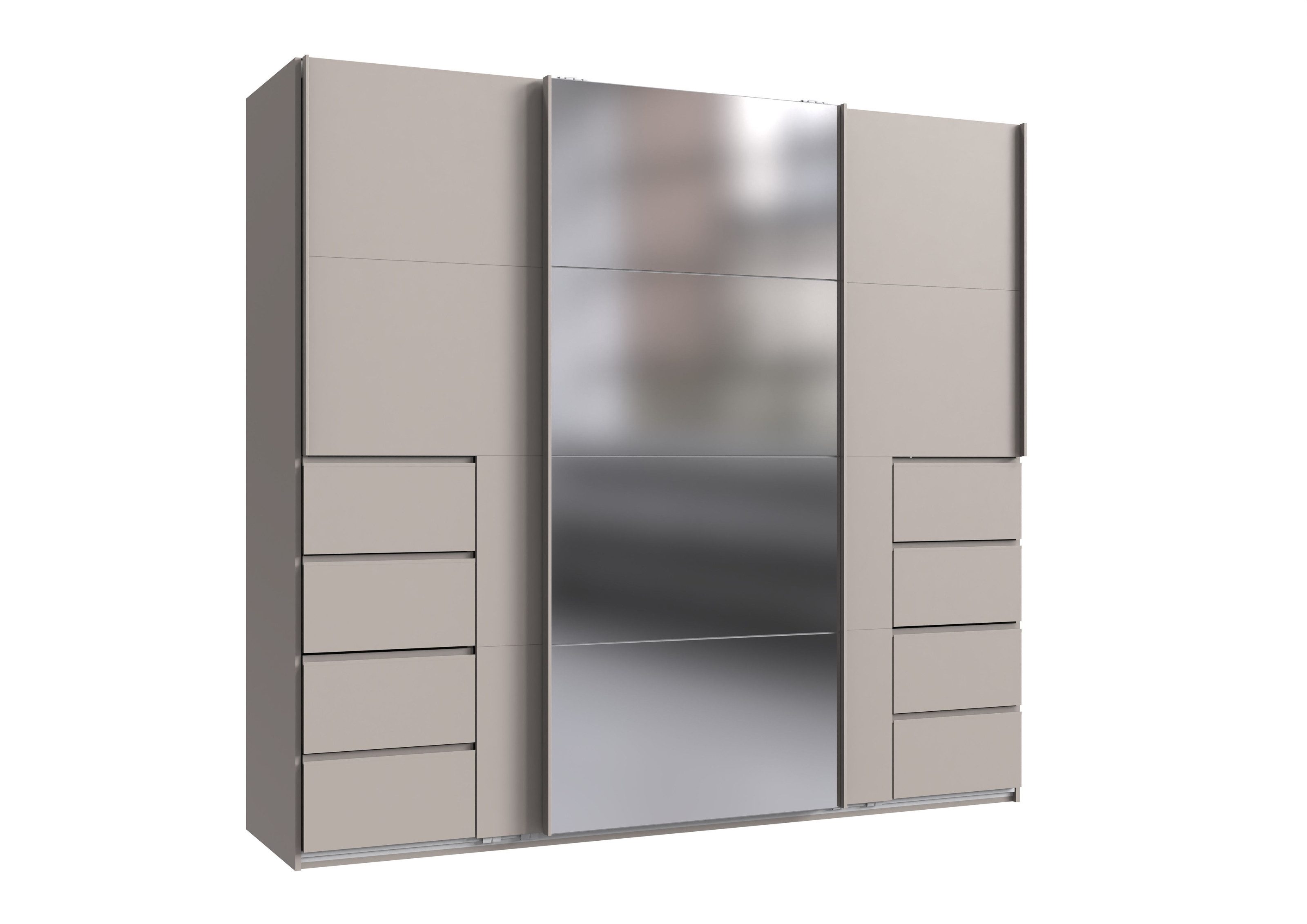 freiraum Schwebetürenschrank BALI in KASCHMIR / SPIEGEL - 225x208x64cm (BxHxT)