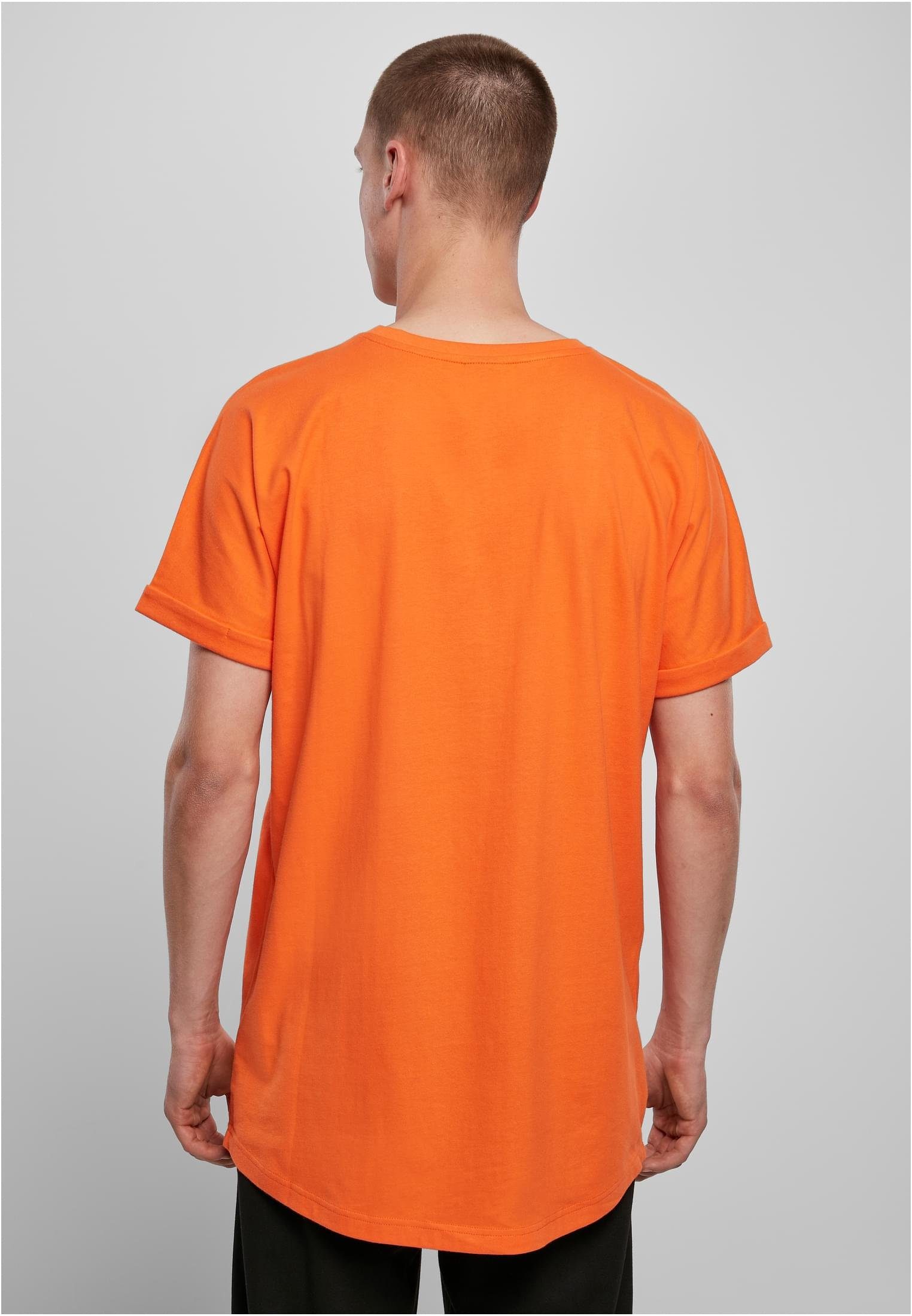 URBAN CLASSICS T-Shirt Herren Long mandarin (1-tlg) Tee Shaped Turnup
