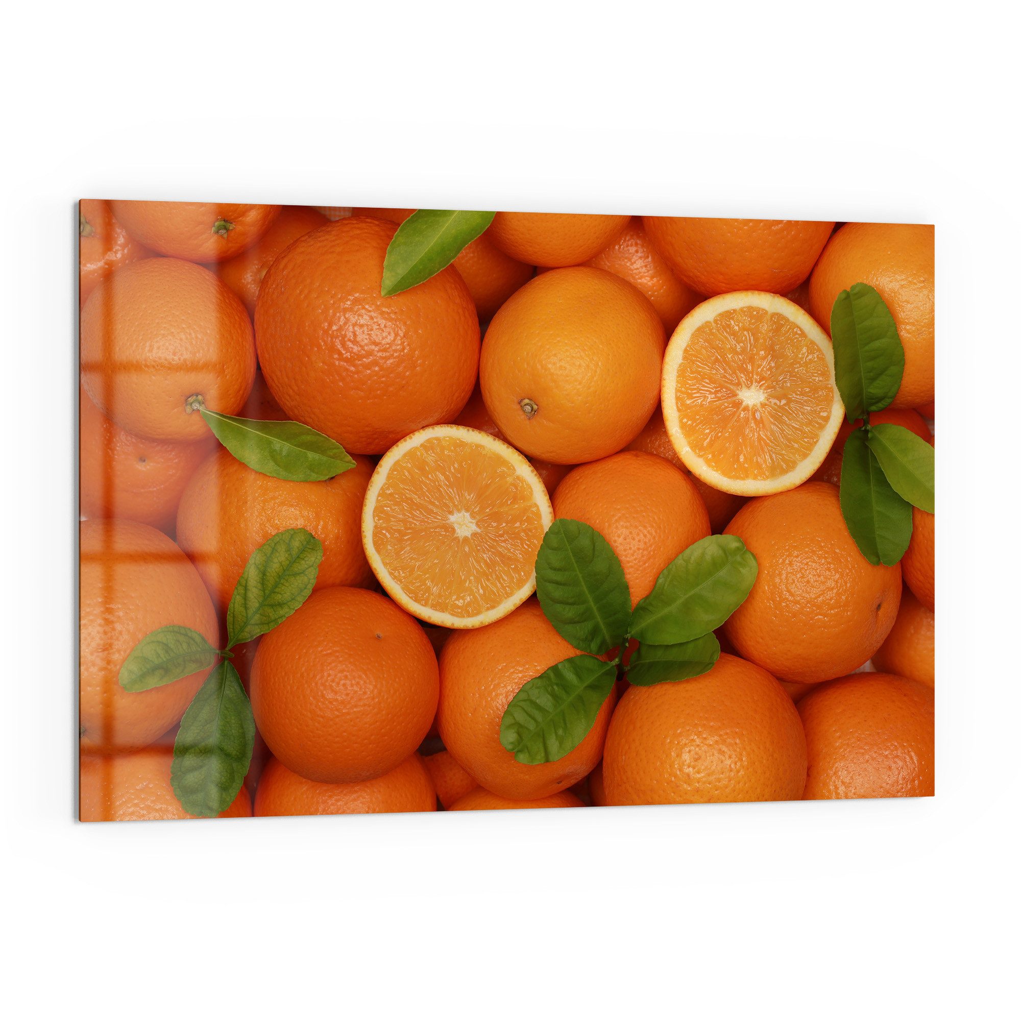 DEQORI Küchenrückwand 'Vitaminreiche Frische', Glas Spritzschutz Badrückwand Herdblende
