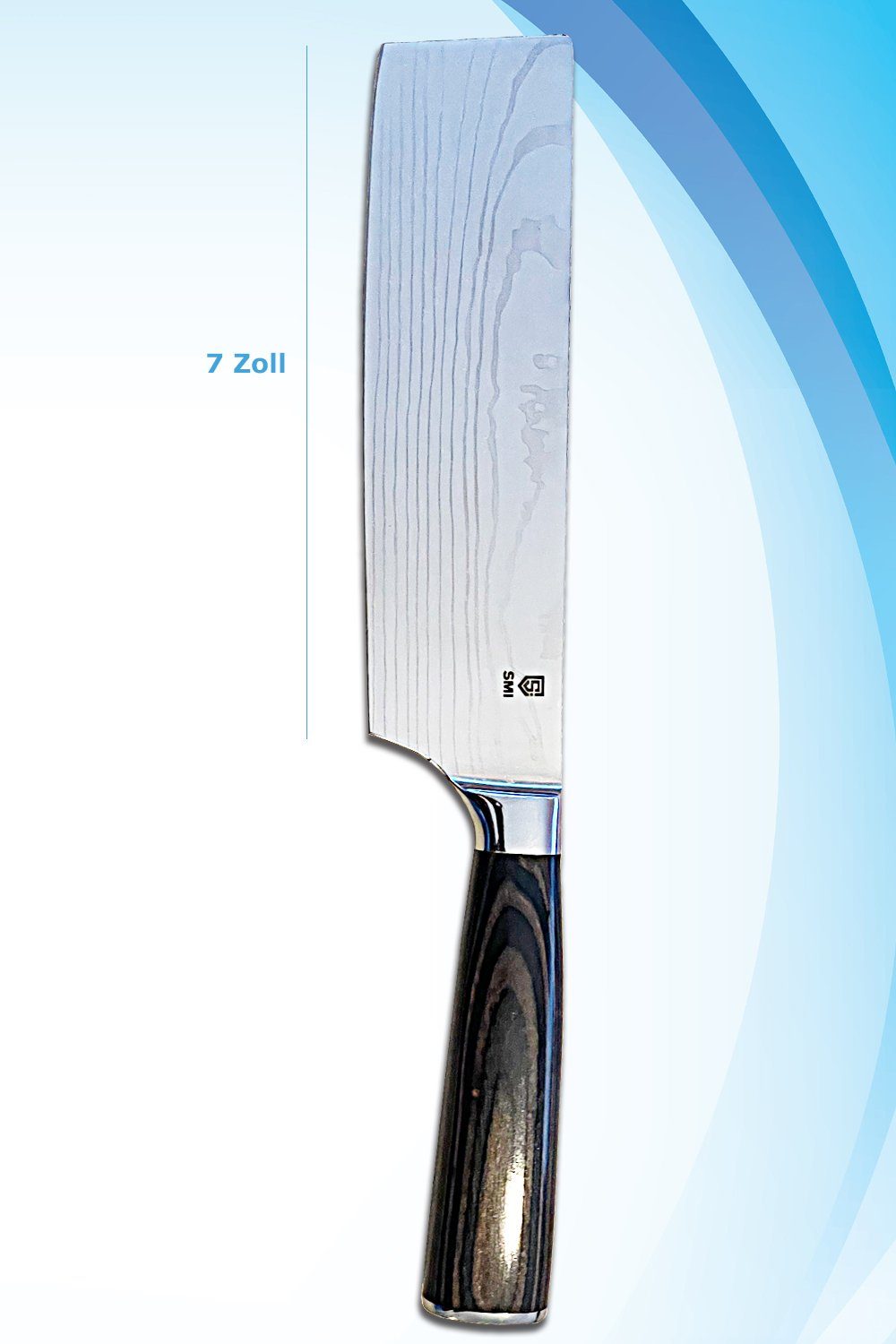 SMI Häckslermesser Damaskus Muster Nakiri Messer günstig online kaufen