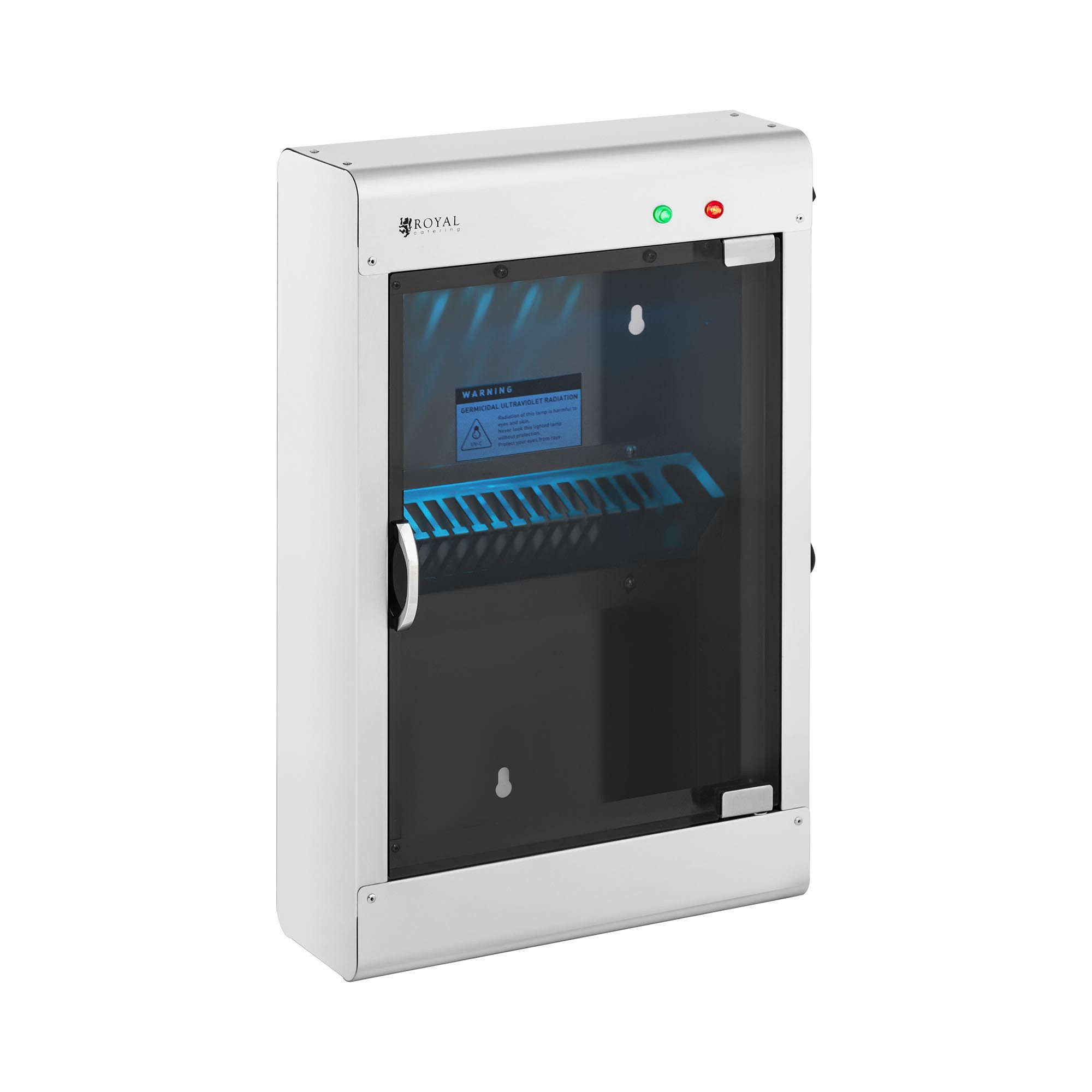Royal Catering UV-Sterilisator Messersterilisator Sterilisationsgerät Edelstahl Timer 14 Messer, verschiedene Größen