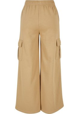 URBAN CLASSICS Cargohose Urban Classics Damen Ladies Highwaist Wide Leg Cargo Terry Pants (1-tlg)