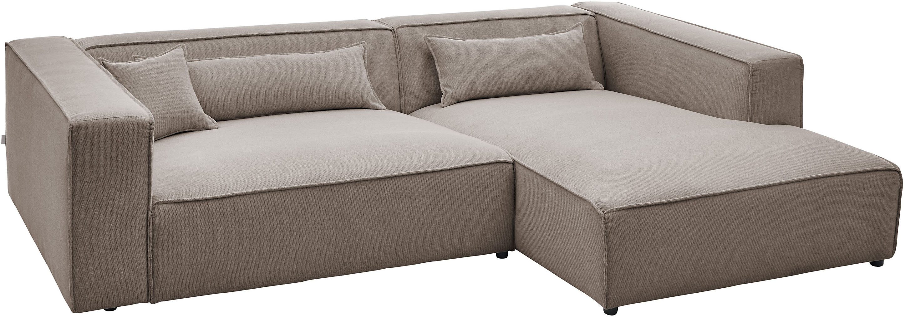 LeGer Home by Lena Gercke Ecksofa PIARA XXL Struktur u. Leinenoptik, Big-Sofa, L-Form, wahlweise Ottomane rechts/links, Kedernaht, extra tiefe Sitzfläche – Bild 5 von 5