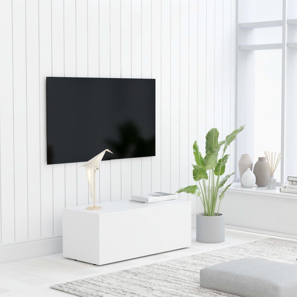 cm furnicato 80x34x30 TV-Schrank Weiß Holzwerkstoff