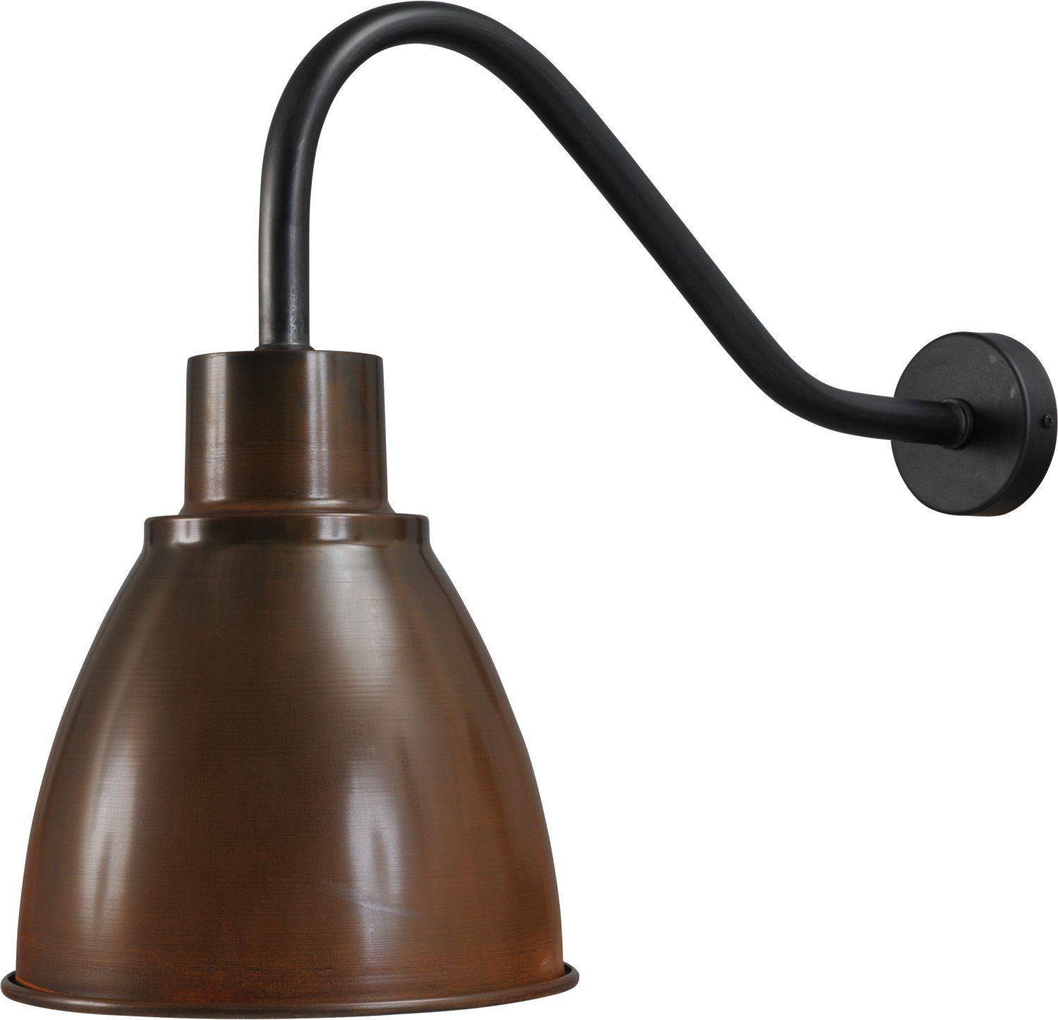 Licht-Erlebnisse Wandleuchte CATHETEL, ohne Leuchtmittel, Wandlampe E27 Ø 27,5 cm Braun Schwarz Metall Industrial Beleuchtung