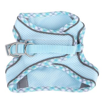 FIDDY Hunde-Halsband Reflektierendes, verstellbares Hundegeschirr und Leine-Set, Bequeme und sichere, verbesserte Haustierleine (hellblau)