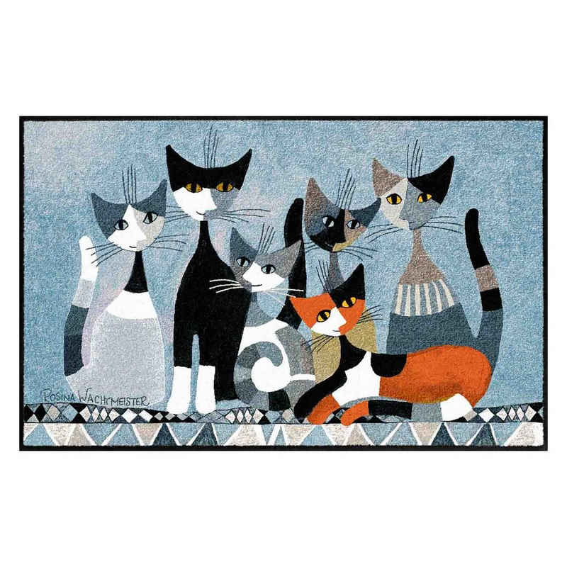 Läufer Rosina Wachtmeister doormat blue size 75x120 cm, Salonloewe, Rechteckig, Höhe: 7 mm