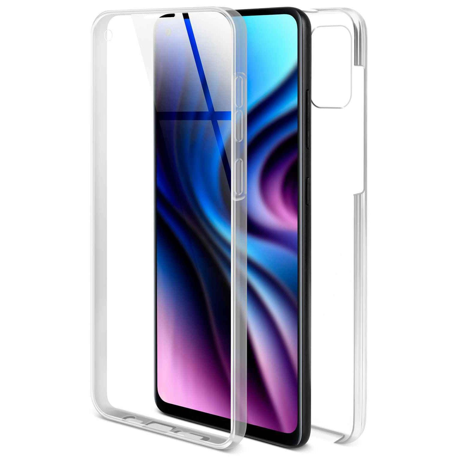 ONEFLOW Handyhülle für Samsung Galaxy A21s Hülle Komplett Schutz Touch Case 6,5 Zoll, 360 Grad Schutzhülle Transparent Rundumschutz Durchsichtig Beidseitig