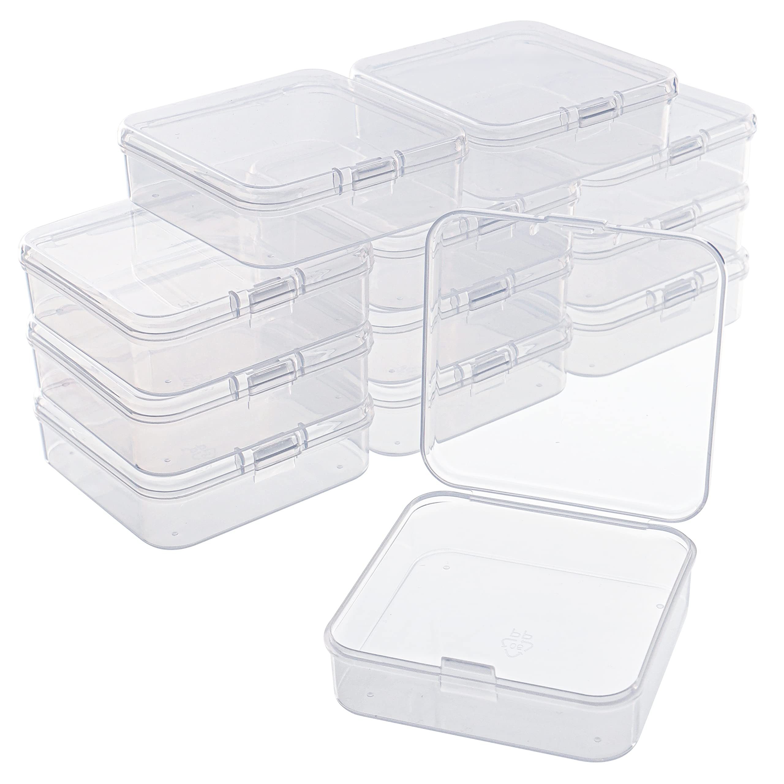 Aufbewahrungsbox Klare Behälter - B6,3 x L6,3 x H1,6 cm