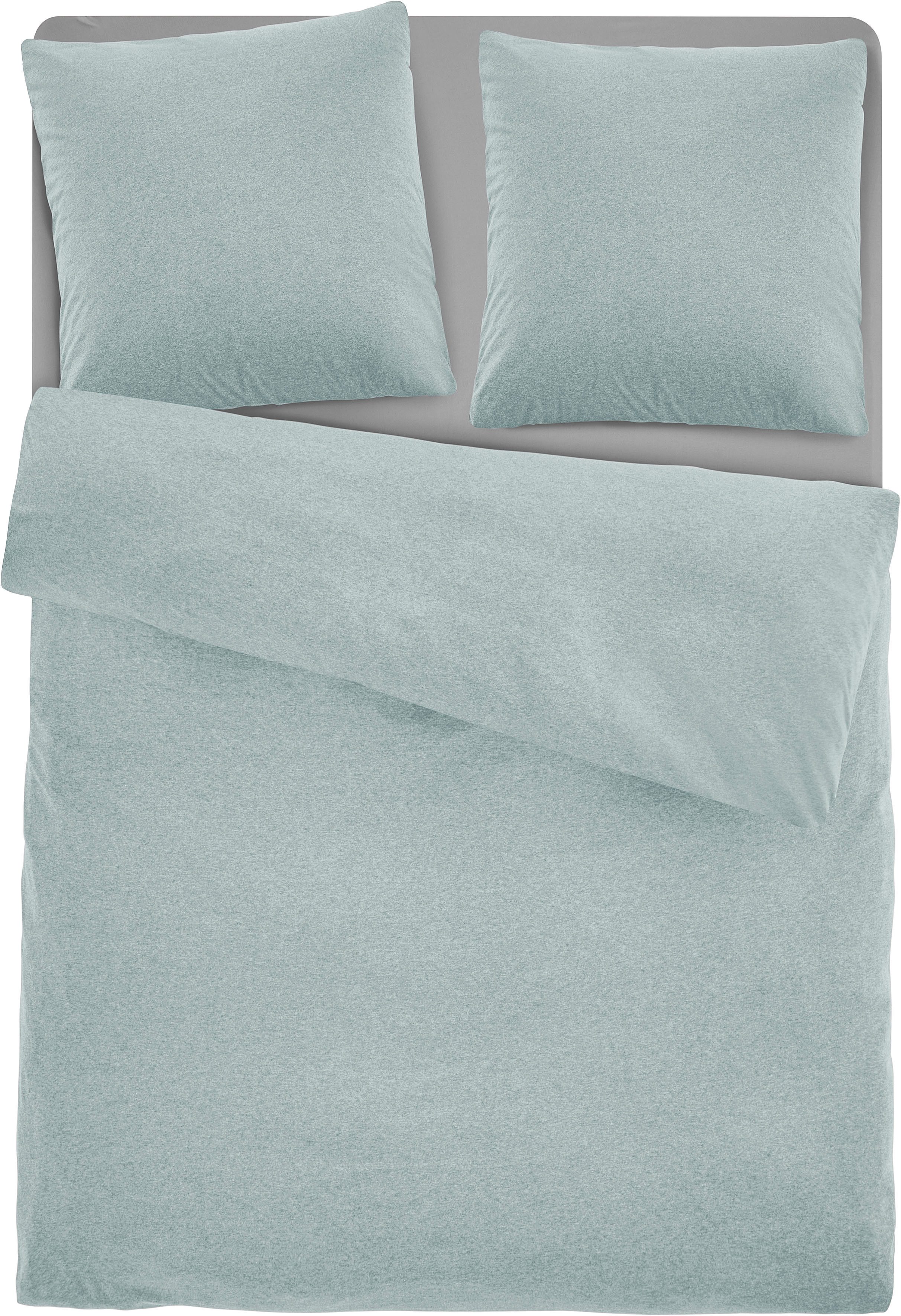 OTTO home Bettwäsche Valje, Jersey, 2 teilig, NEUHEIT: ab Größe 135x200 cm, Jersey Qualität in Melange-Optik – Bild 2 von 5