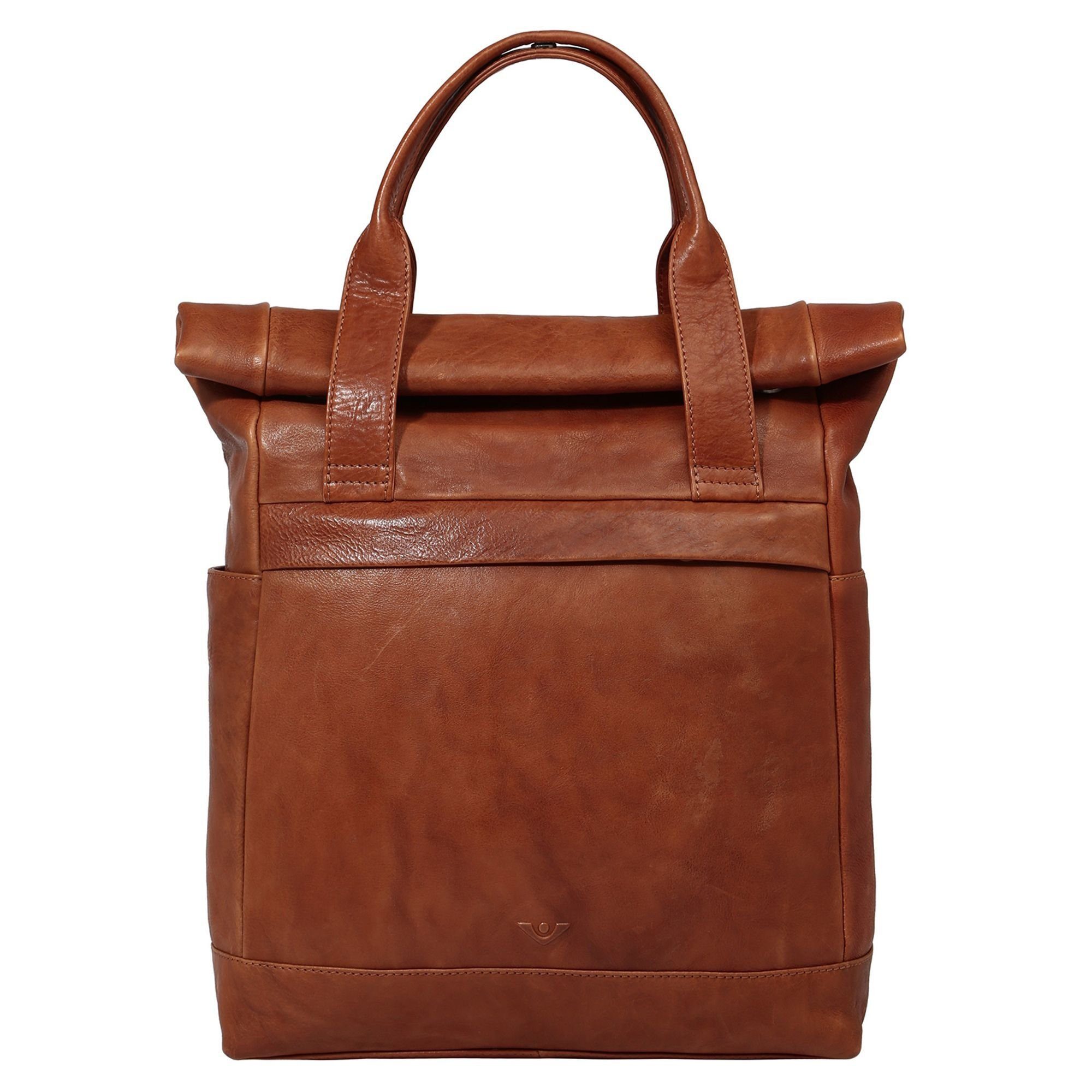 cognac Laptoprucksack Voi Leder Dakota,