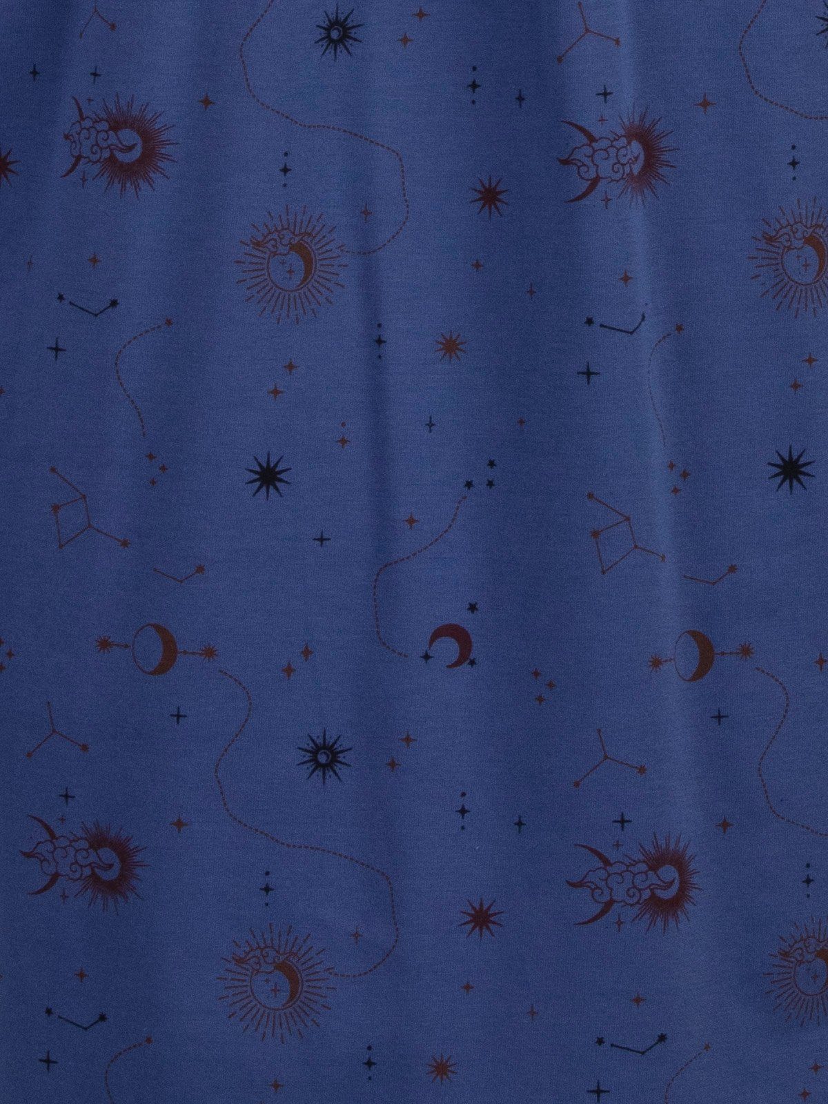Nachthemd - zeitlos blau Nachthemd Sonne Mond Sterne Langarm