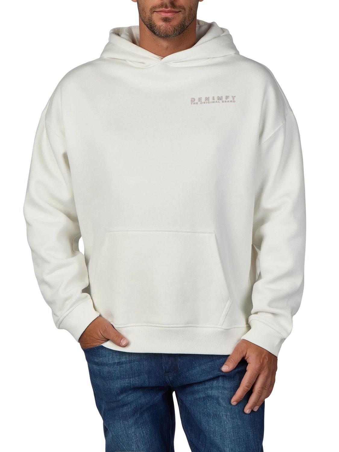 DENIMFY Kapuzenpullover Herren Hoodie DFMaxim Oversize Fit Sweatshirt mir Kängurutasche