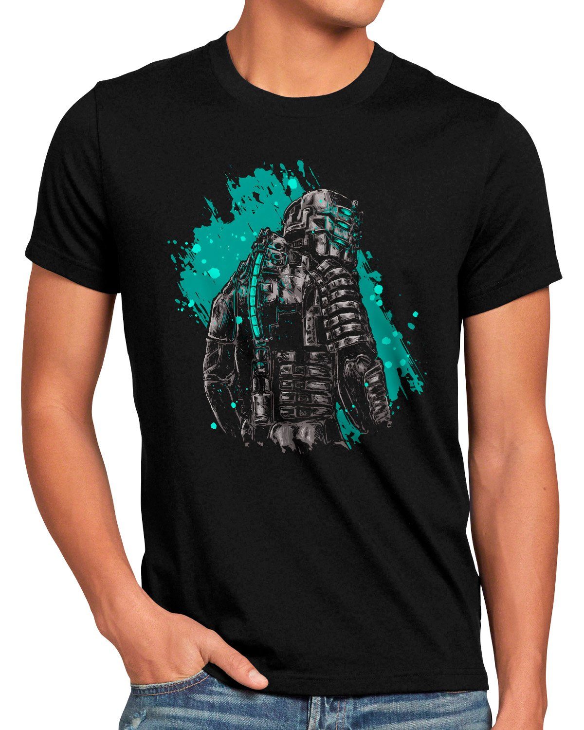 style3 Print-Shirt Herren T-Shirt Isaac Clarke dead space videospiel remake