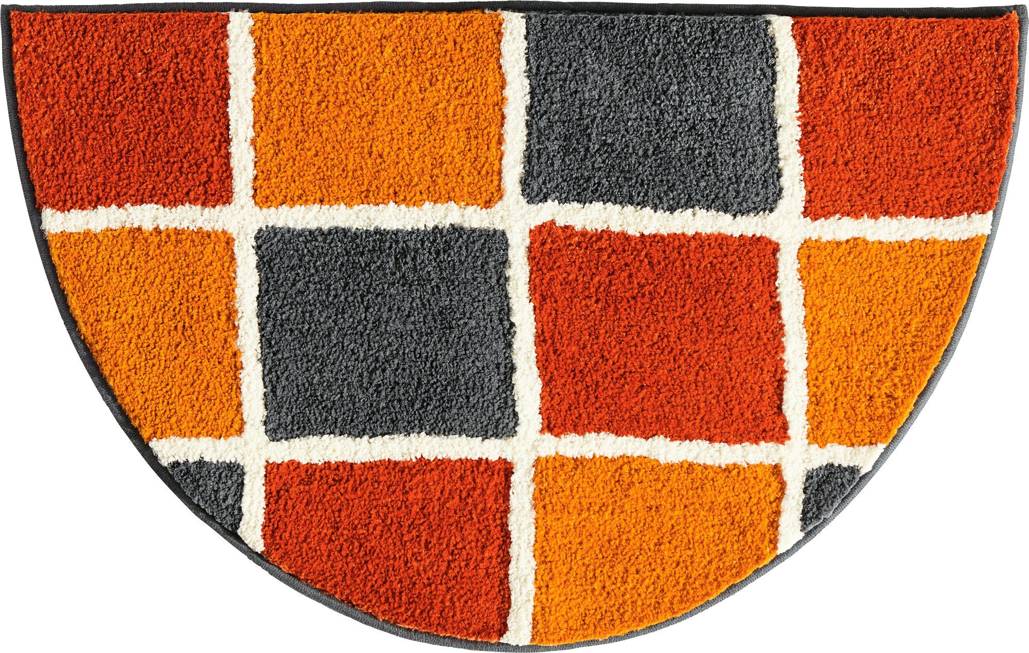 REDBEST Duschmatte Duschvorlage "Los Angeles" halbrund, Höhe 20 mm, Karo günstig online kaufen