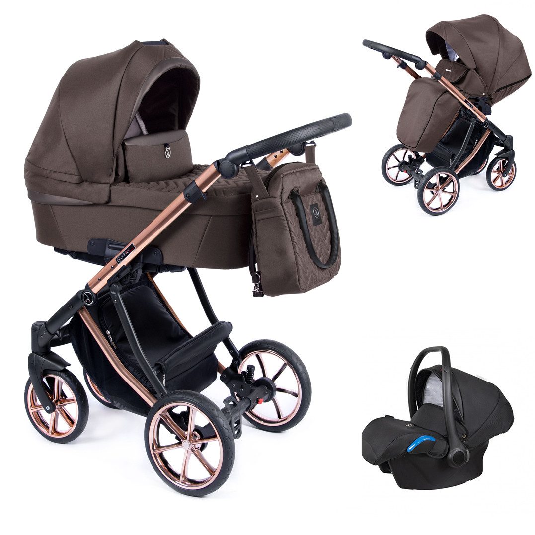 Kombi-Kinderwagen Dante 5 in 1 inkl. Sportsitz, Autositz, Iso und Zubehör in 12 Designs