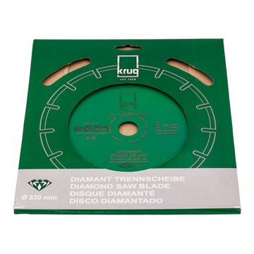 Fritz Krug Trennscheiben Diamantscheibe Green Cut Beton Universal 230 mm 3St für Beton Gra