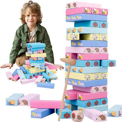 MDHAND Spielbausteine Schaukelturm Montessori-Spielzeug, (Set, 51 St), Ab 3 Jahren Desktop Spiele Holz Kinder