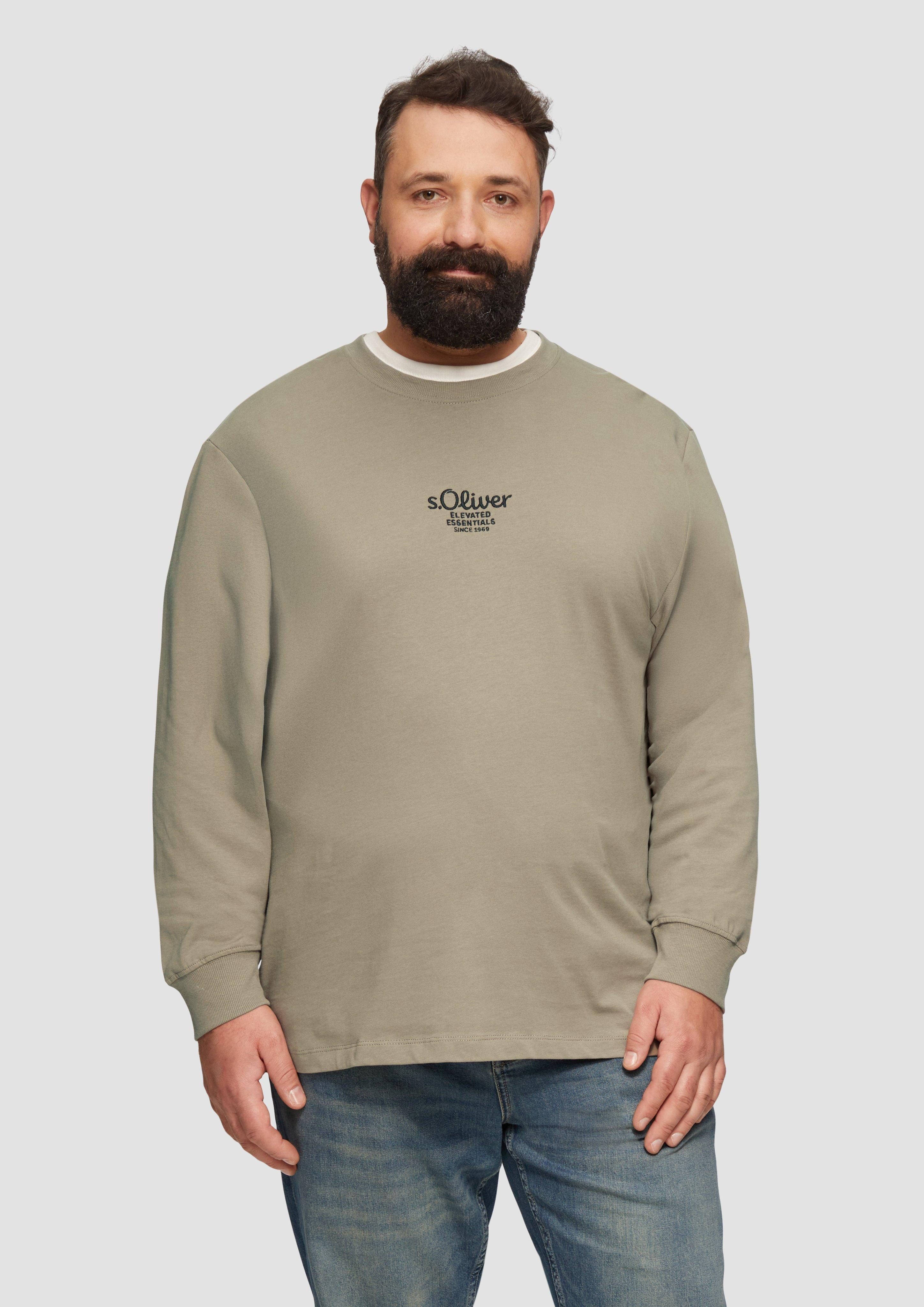 Langarmshirt Langarmshirt mit Logo-Stickerei