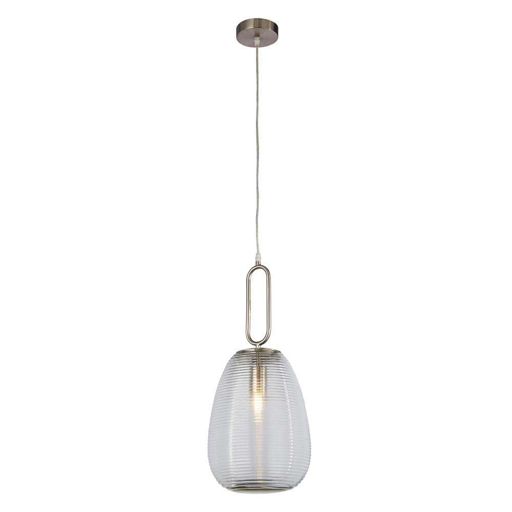 Searchlight Pendelleuchte, Leuchtmittel nicht inklusive, Pendelleuchte Deckenleuchte Hängeleuchte Glas Höhenverstellbar