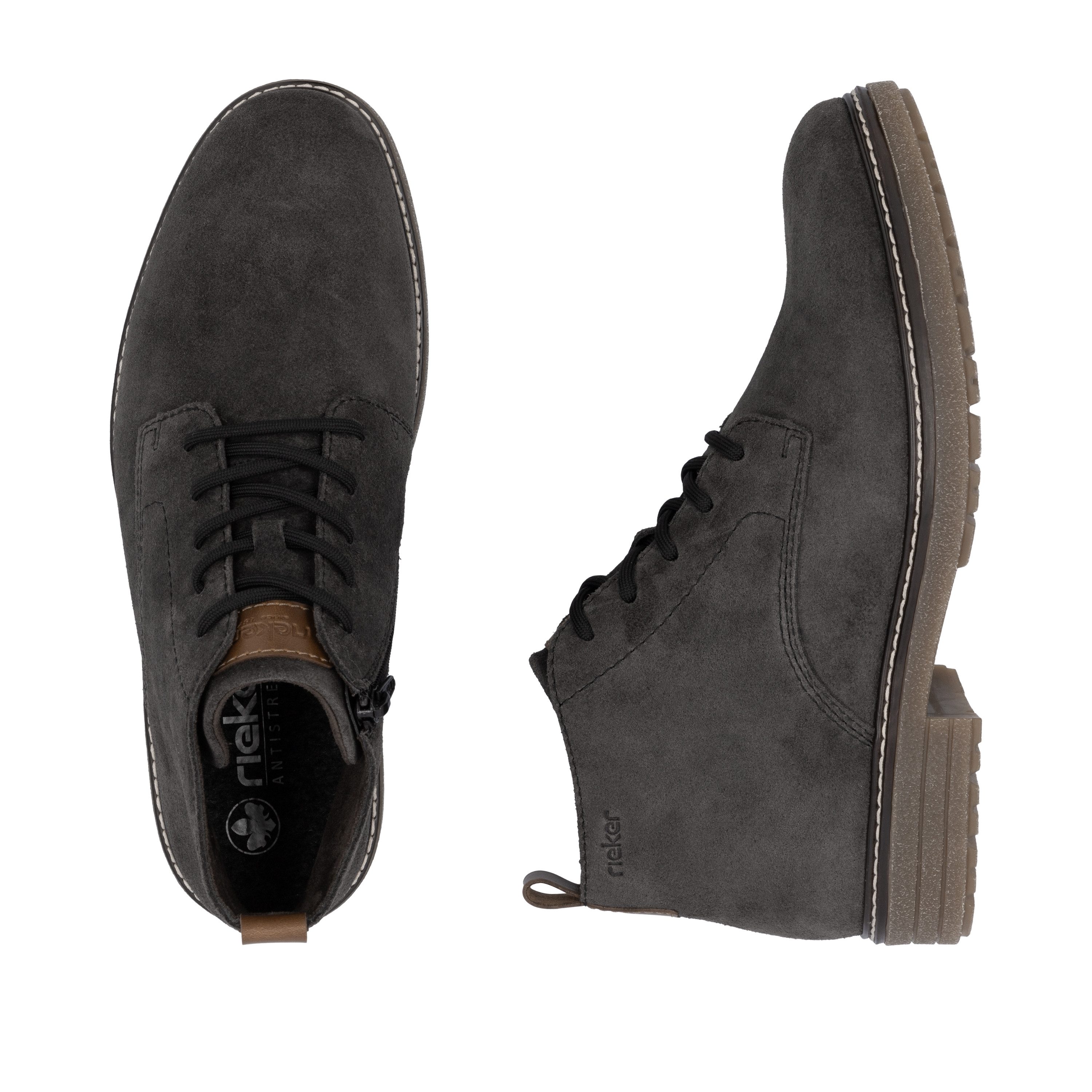 Rieker Schnürstiefelette Schnürboots, Workerboots, Profilsohle, mit Anziehlasche