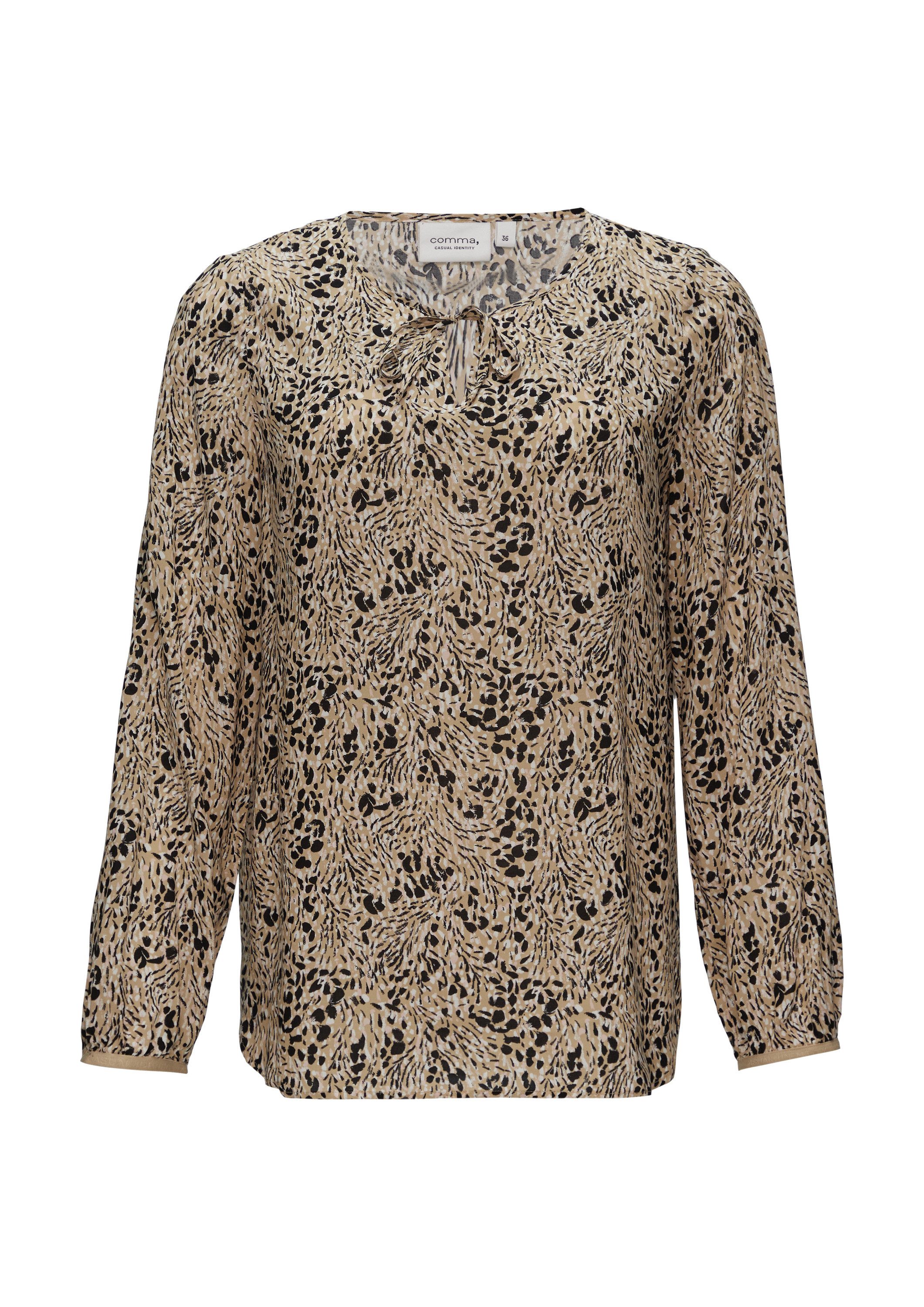 comma Langarmbluse Bluse Bluse mit Bindeband günstig online kaufen